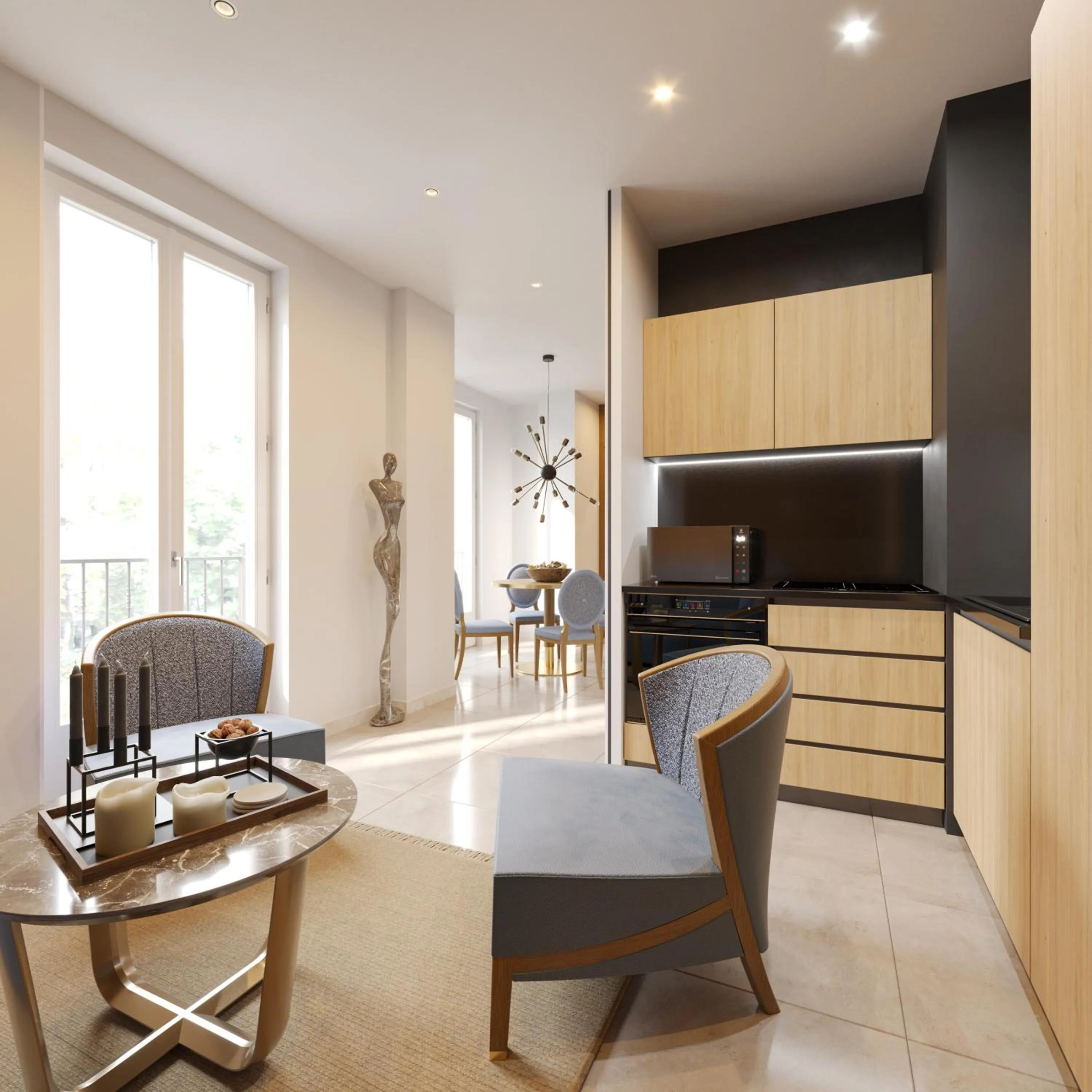 Kitchen or kitchenette in Résidence Aston la Scala