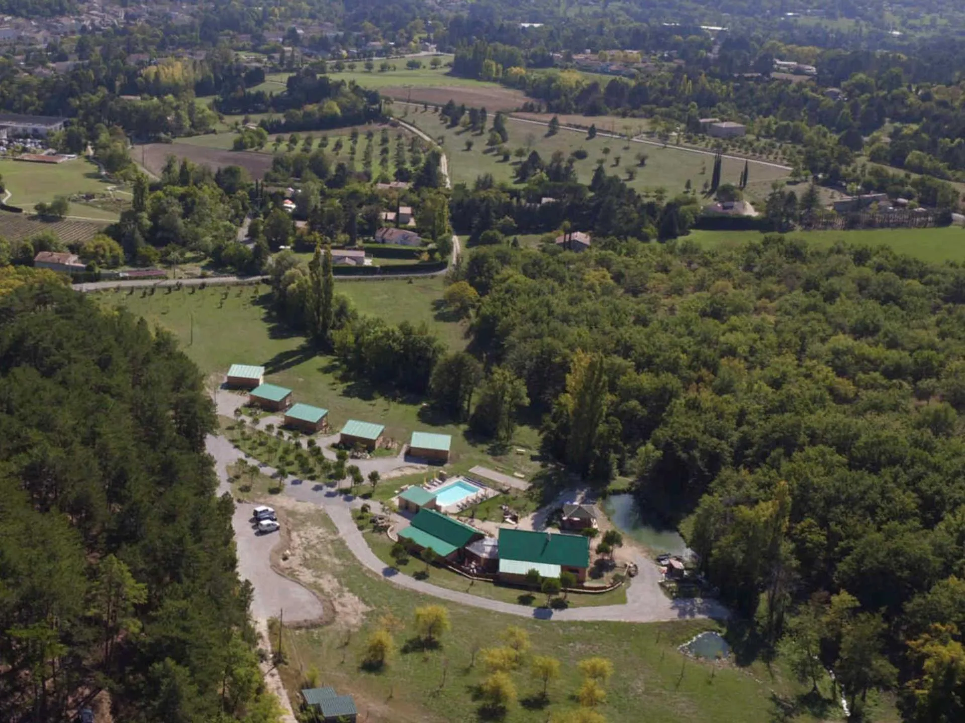 Bird's eye view in Les Chalets de Saint Maurice (Dieulefit)