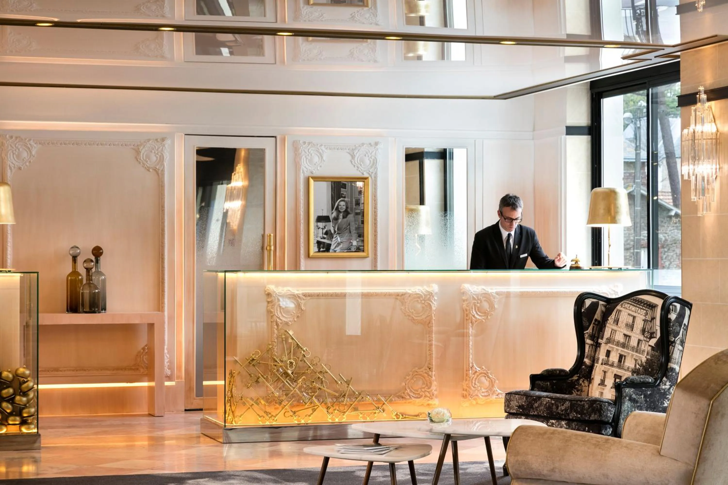 Lobby or reception in Hôtel Barrière L'Hermitage