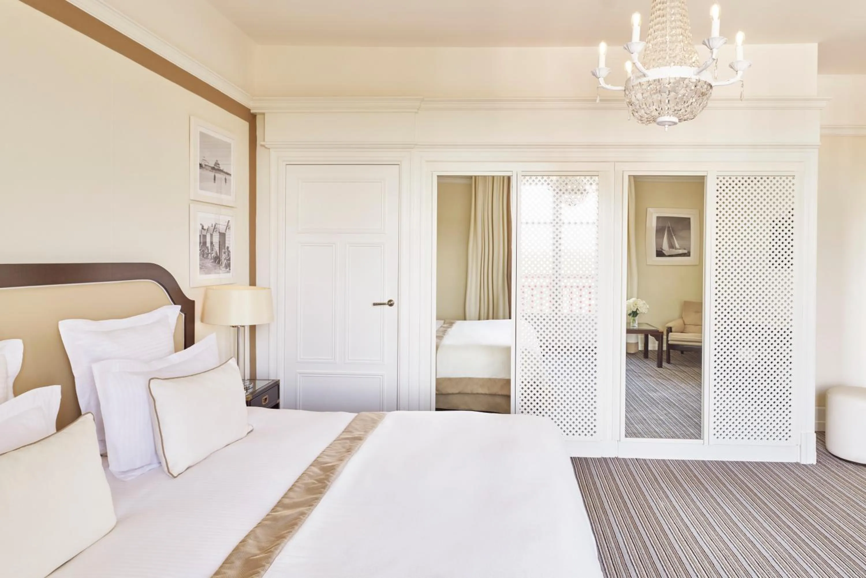 Photo of the whole room, Bed in Hôtel Barrière L'Hermitage