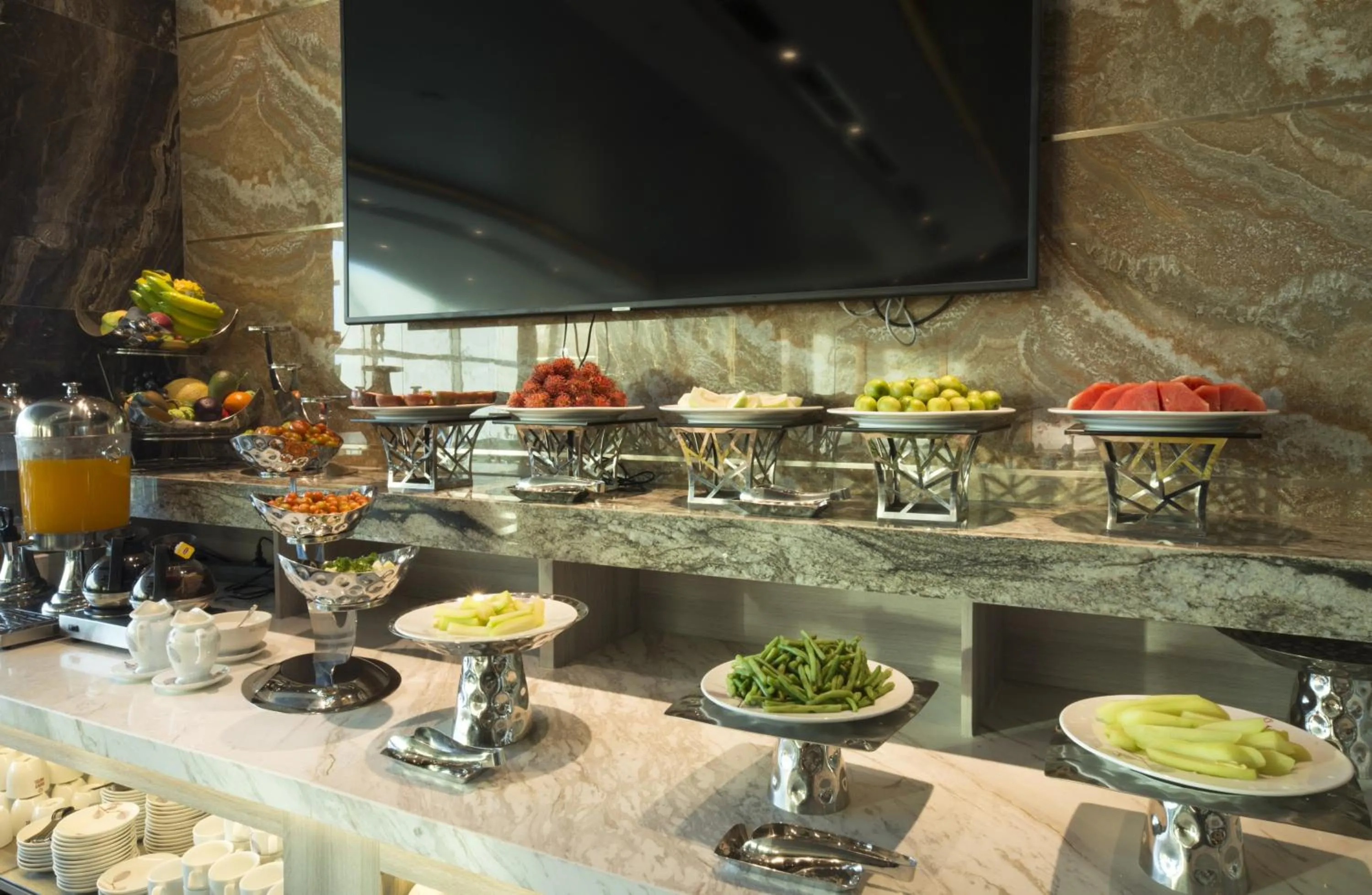 Buffet breakfast in Ruby Luxury Hotel