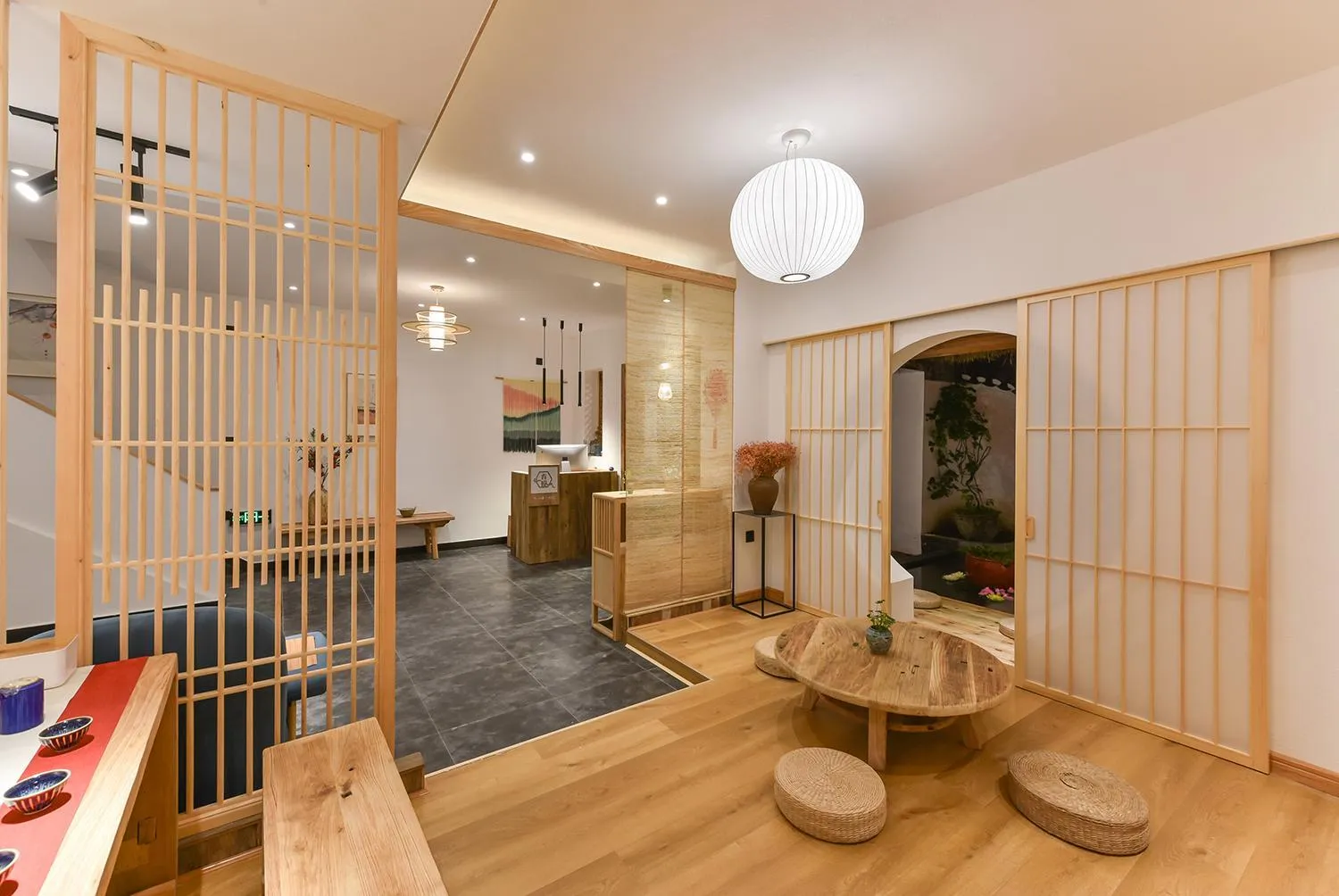 Living room in Yifangyan - Tingyuan Qingshe Hostel