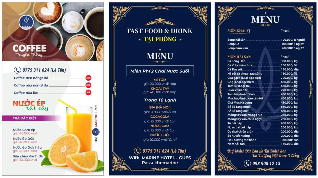Food and drinks in Khách sạn Hải Quân - The Marine Hotel
