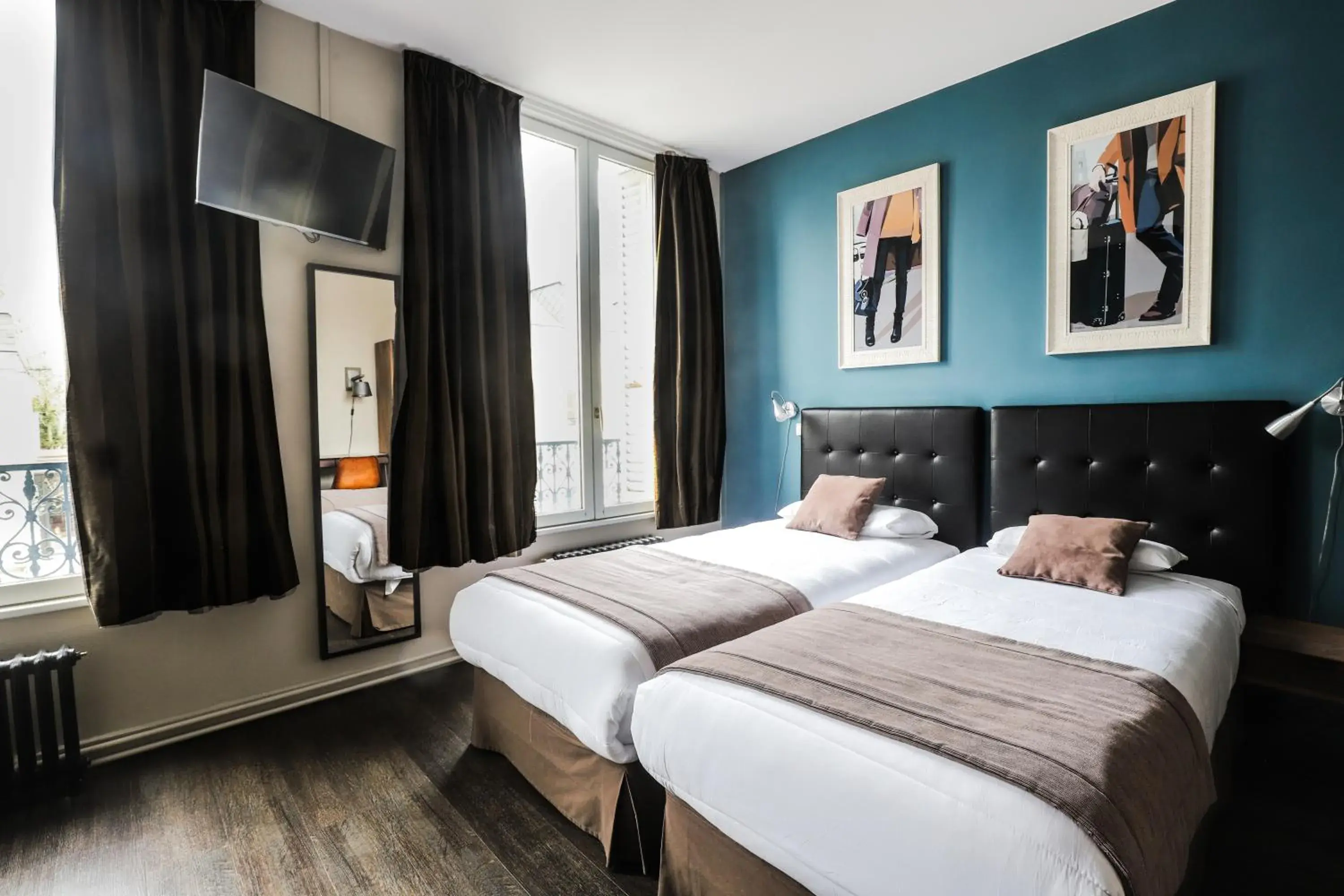 Bed in Hotel Des Cedres Bed in Hotel Des Cedres