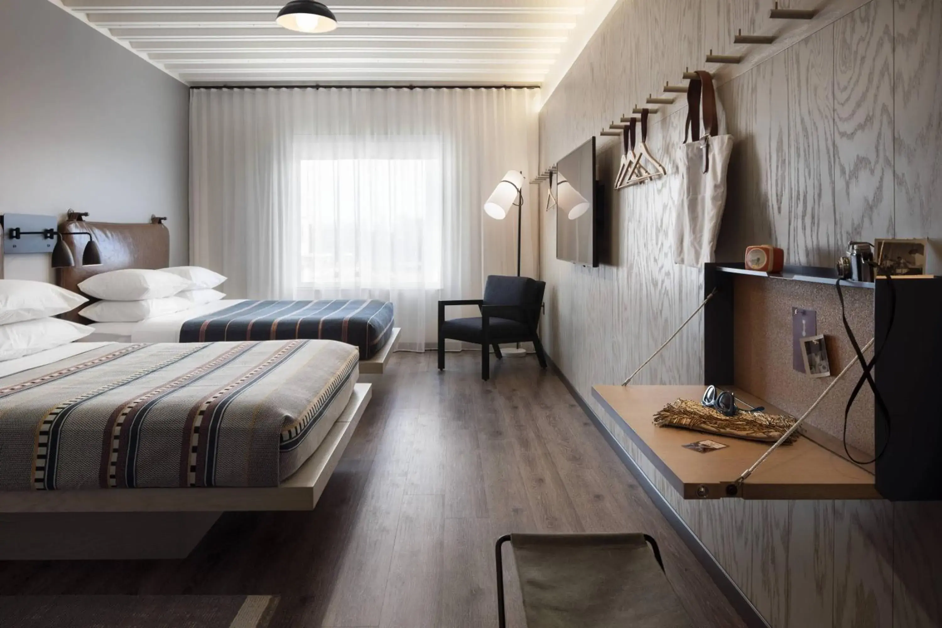 Queen Room with Two Queen Beds in Moxy Nashville Vanderbilt Area Queen Room with Two Queen Beds in Moxy Nashville Vanderbilt Area