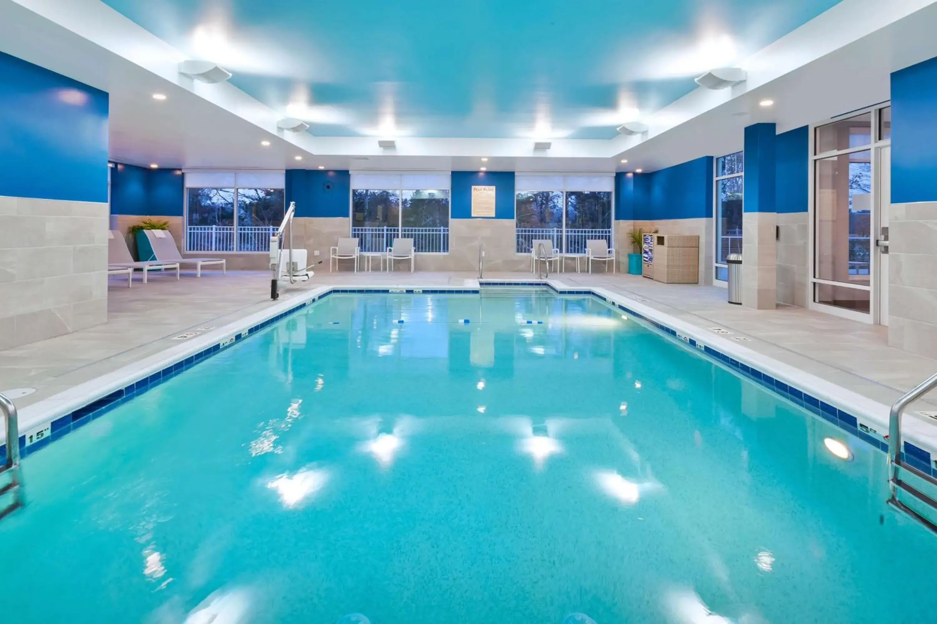 Pool view in Hampton Inn Cape Cod Canal Pool view in Hampton Inn Cape Cod Canal