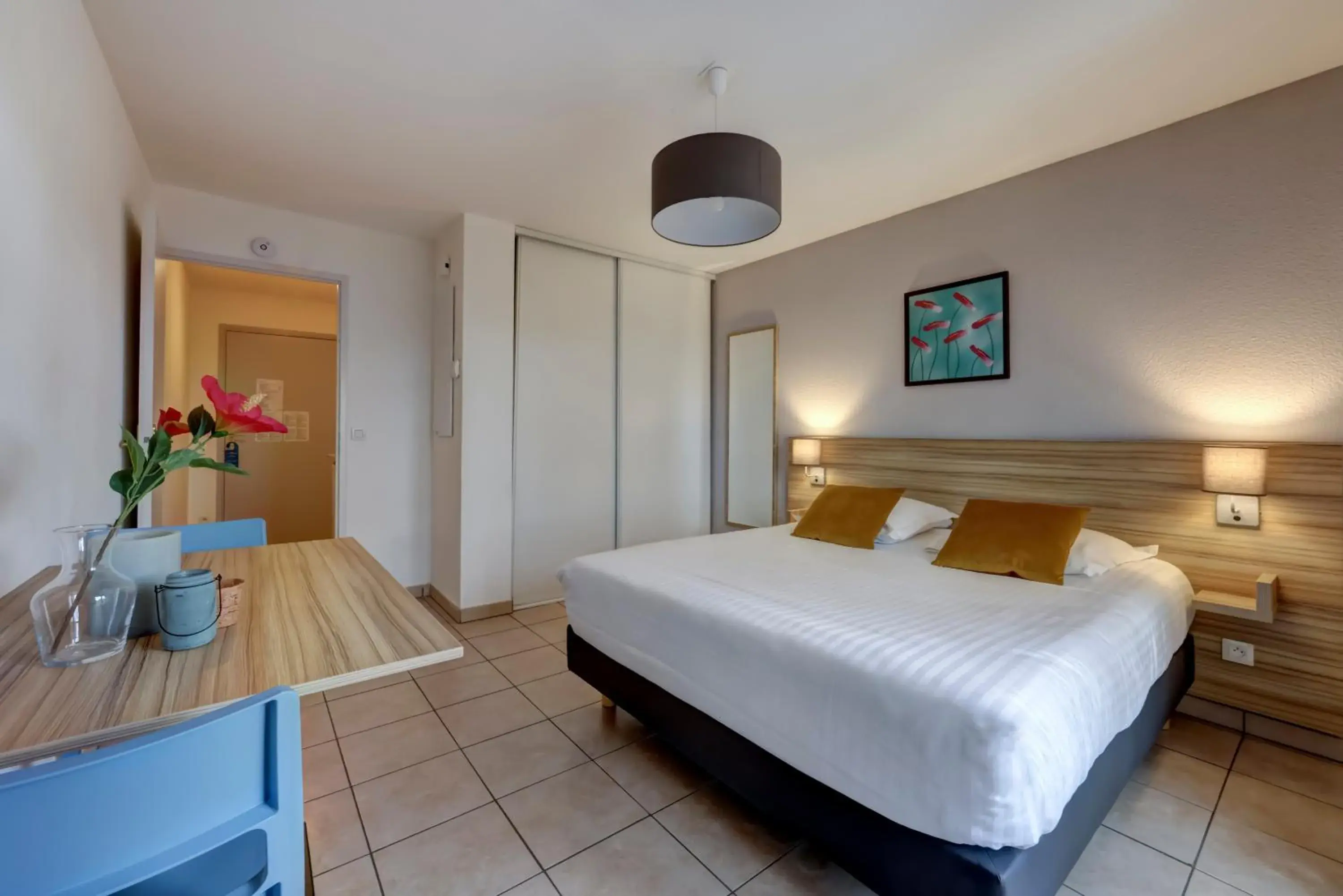 Bedroom, Bed in Zenitude Hôtel-Résidences L'Orée du Parc Bedroom, Bed in Zenitude Hôtel-Résidences L'Orée du Parc