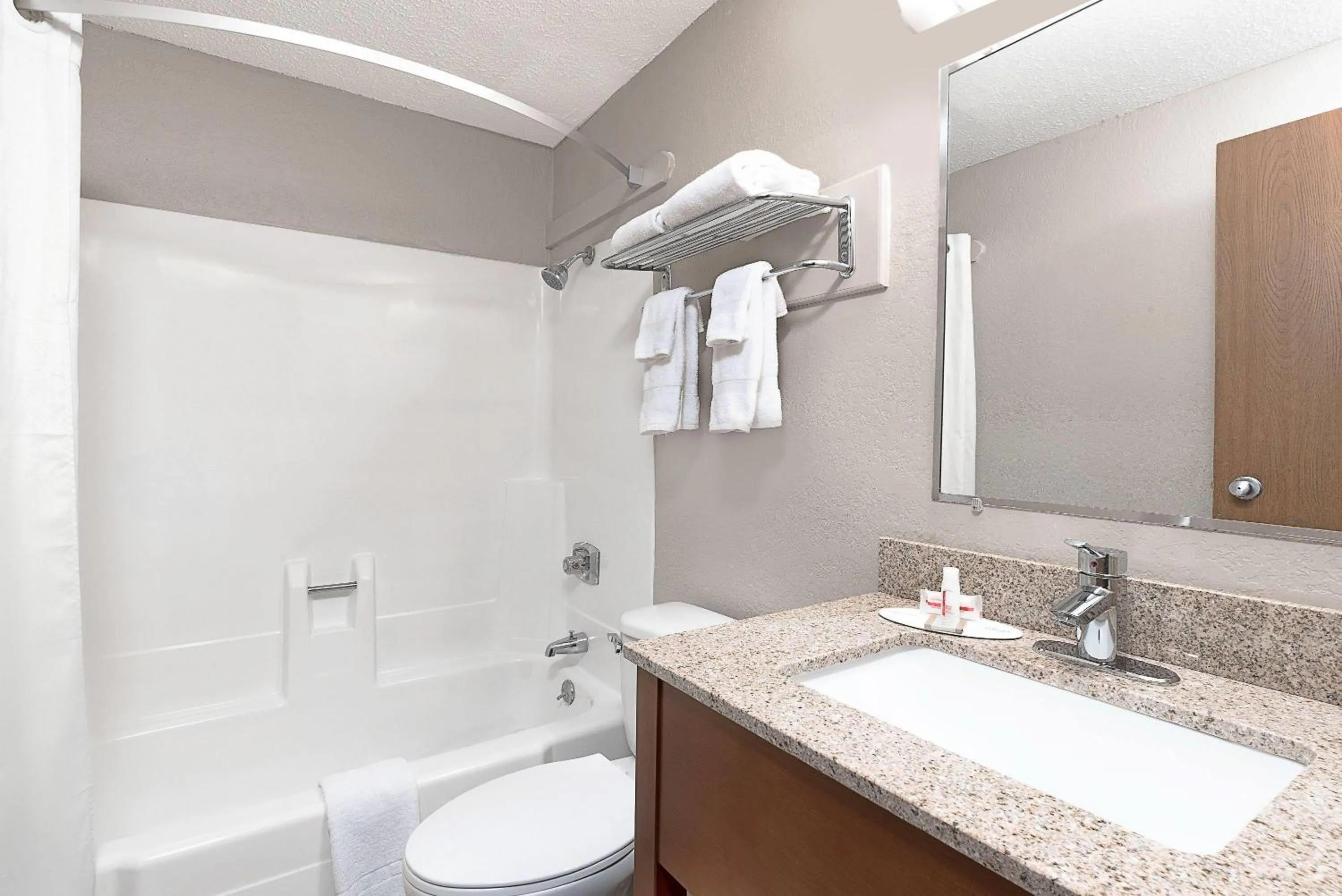 Bathroom in Super 8 by Wyndham Miles City