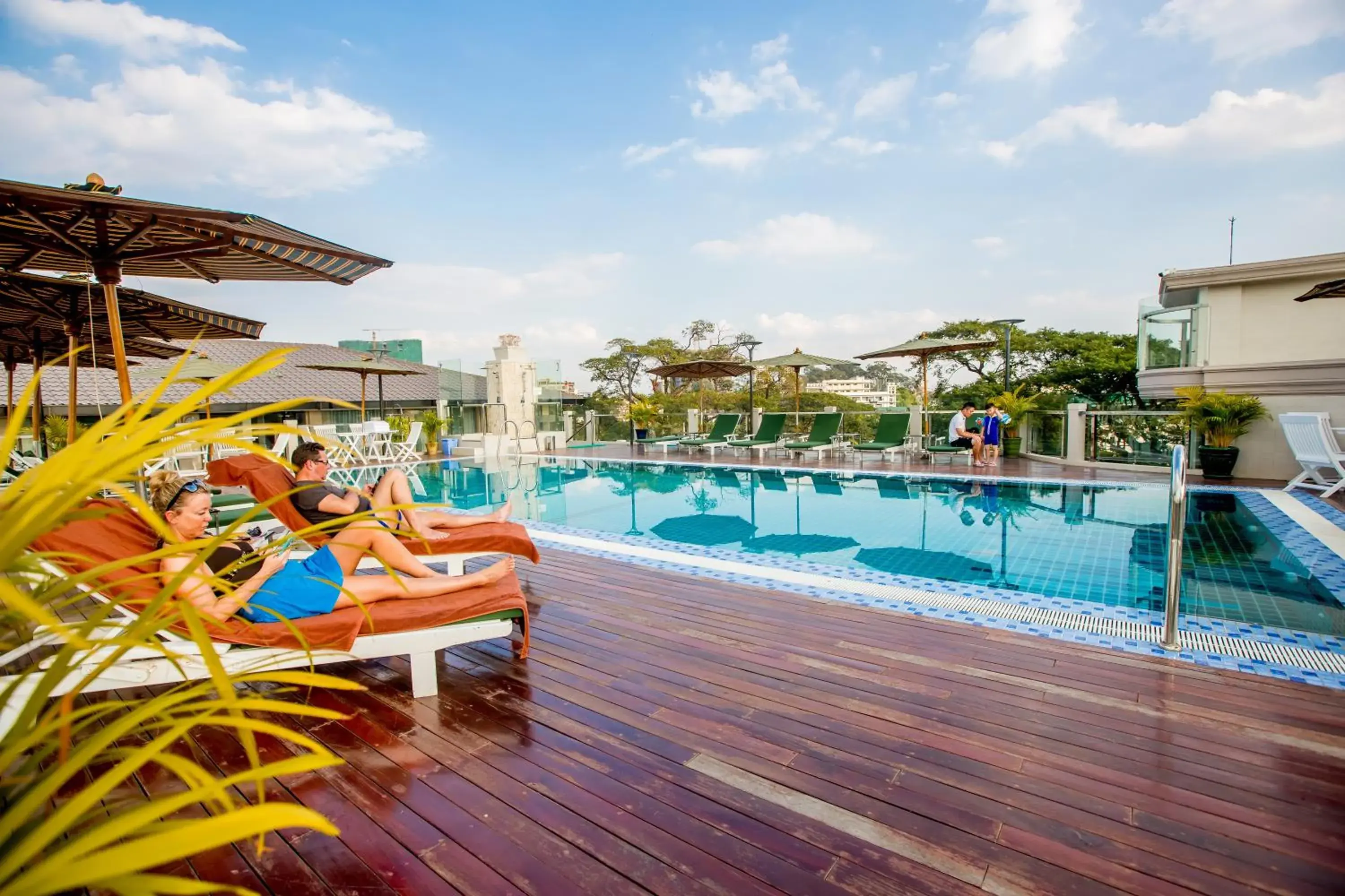 Pool view in Prestige Residences at Golden Valley by Grand United Hospitality Pool view in Prestige Residences at Golden Valley by Grand United Hospitality