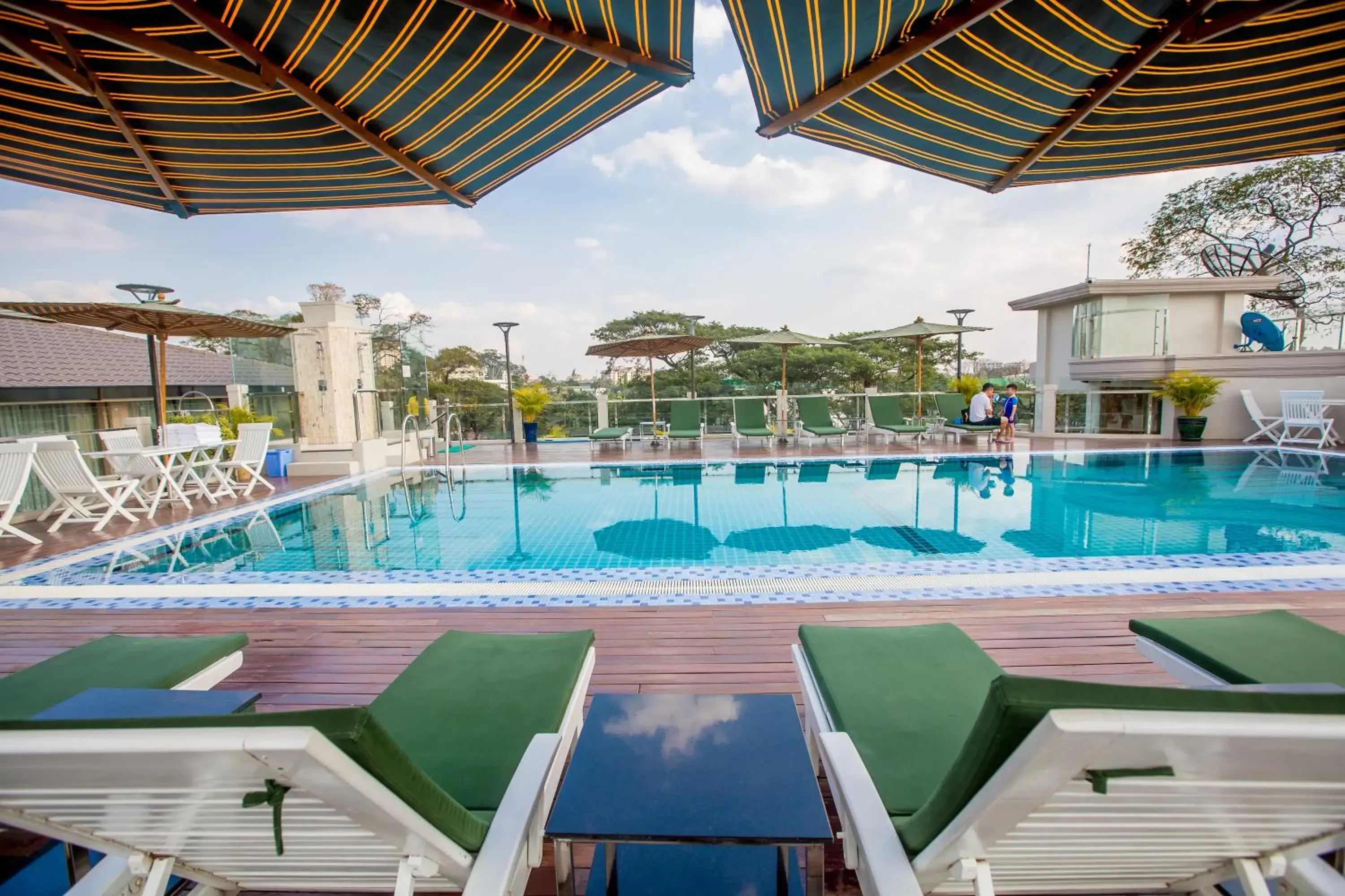 Pool view in Prestige Residences at Golden Valley by Grand United Hospitality Pool view in Prestige Residences at Golden Valley by Grand United Hospitality