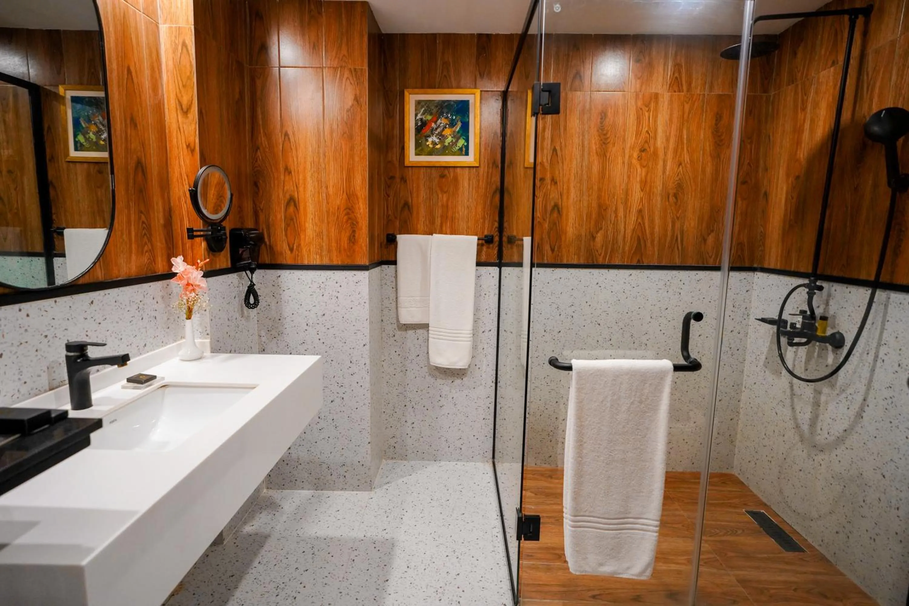 Shower in Nine Tree Luxury Hotel & Suites Lahore