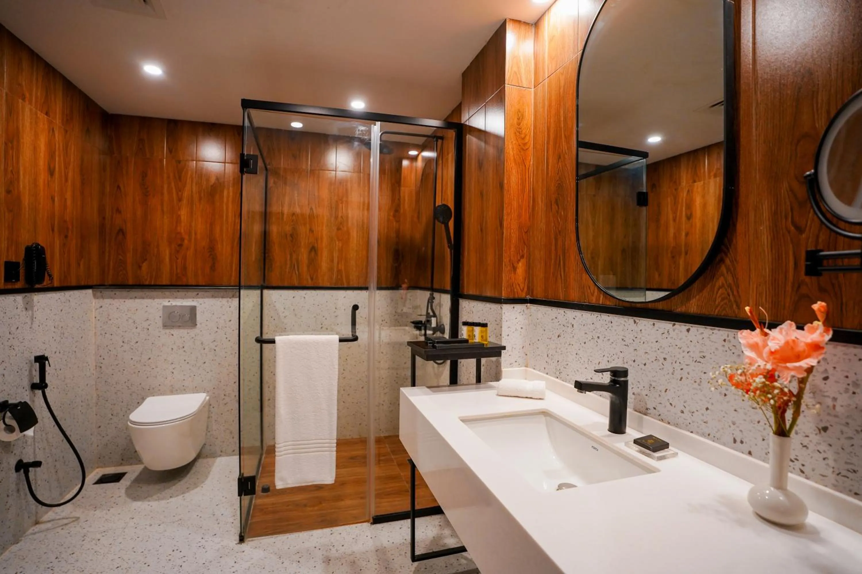 Shower in Nine Tree Luxury Hotel & Suites Lahore