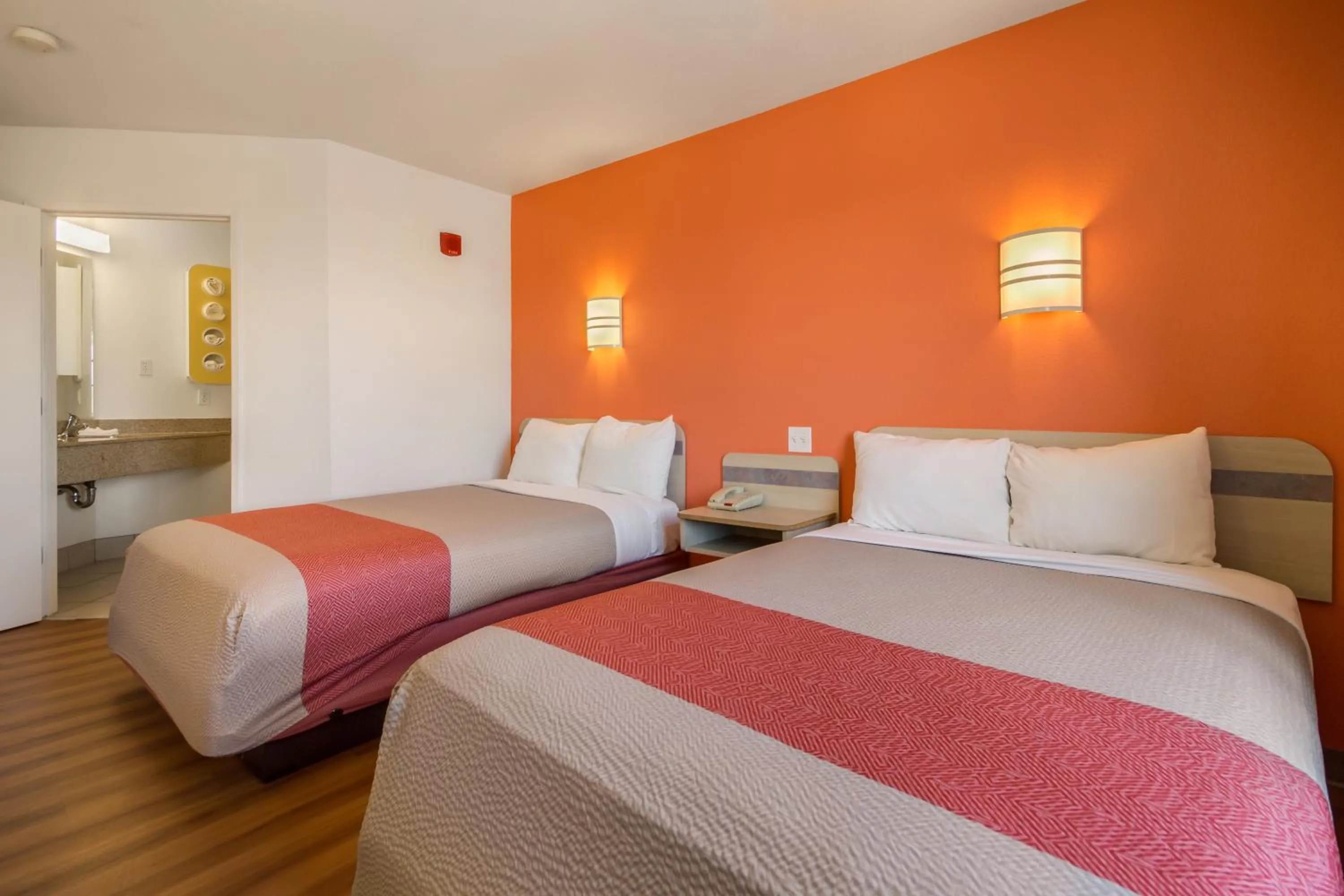 Bed in Motel 6-Lemoore, CA