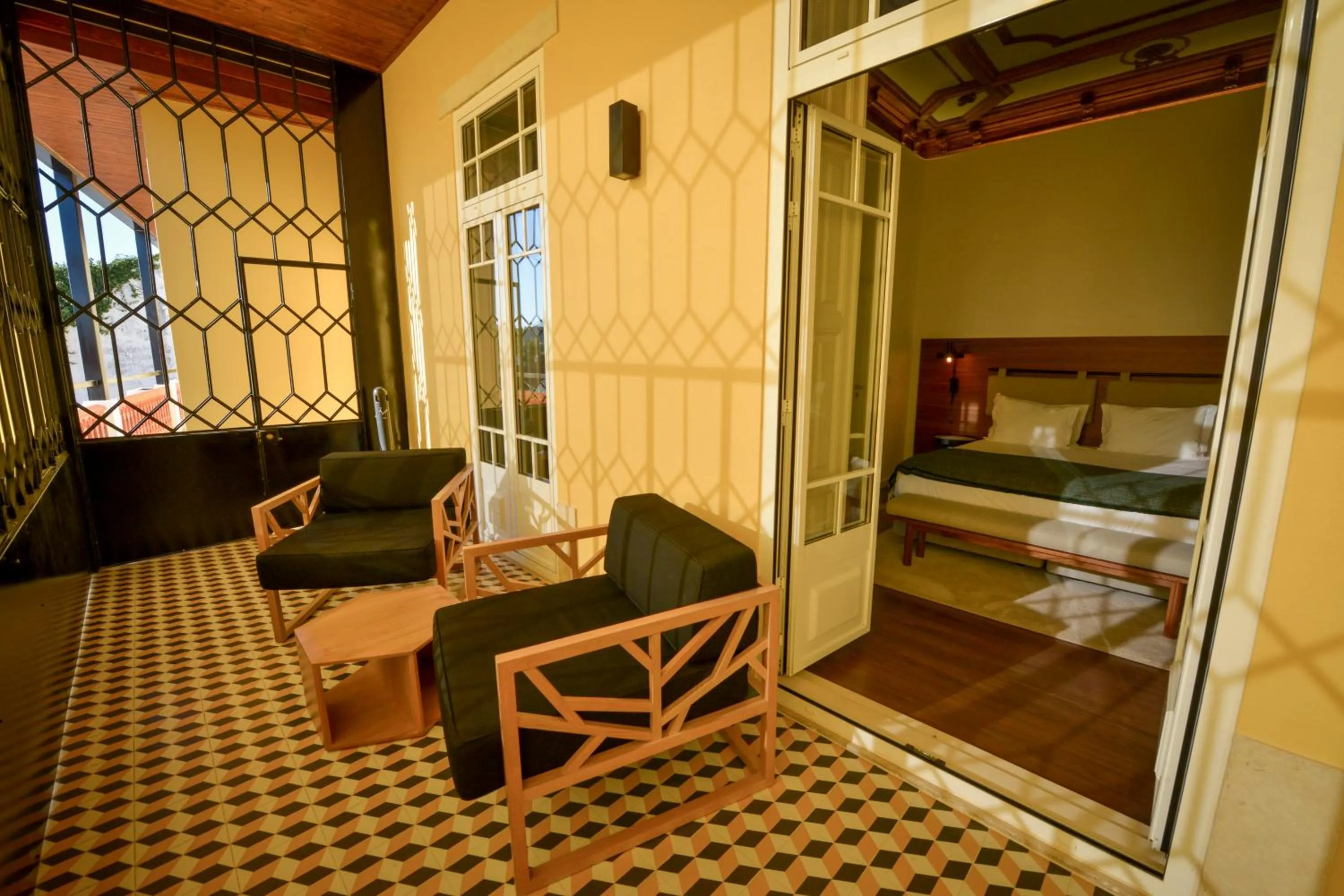 Balcony/Terrace, Bed in O Paço - Vintage Suites