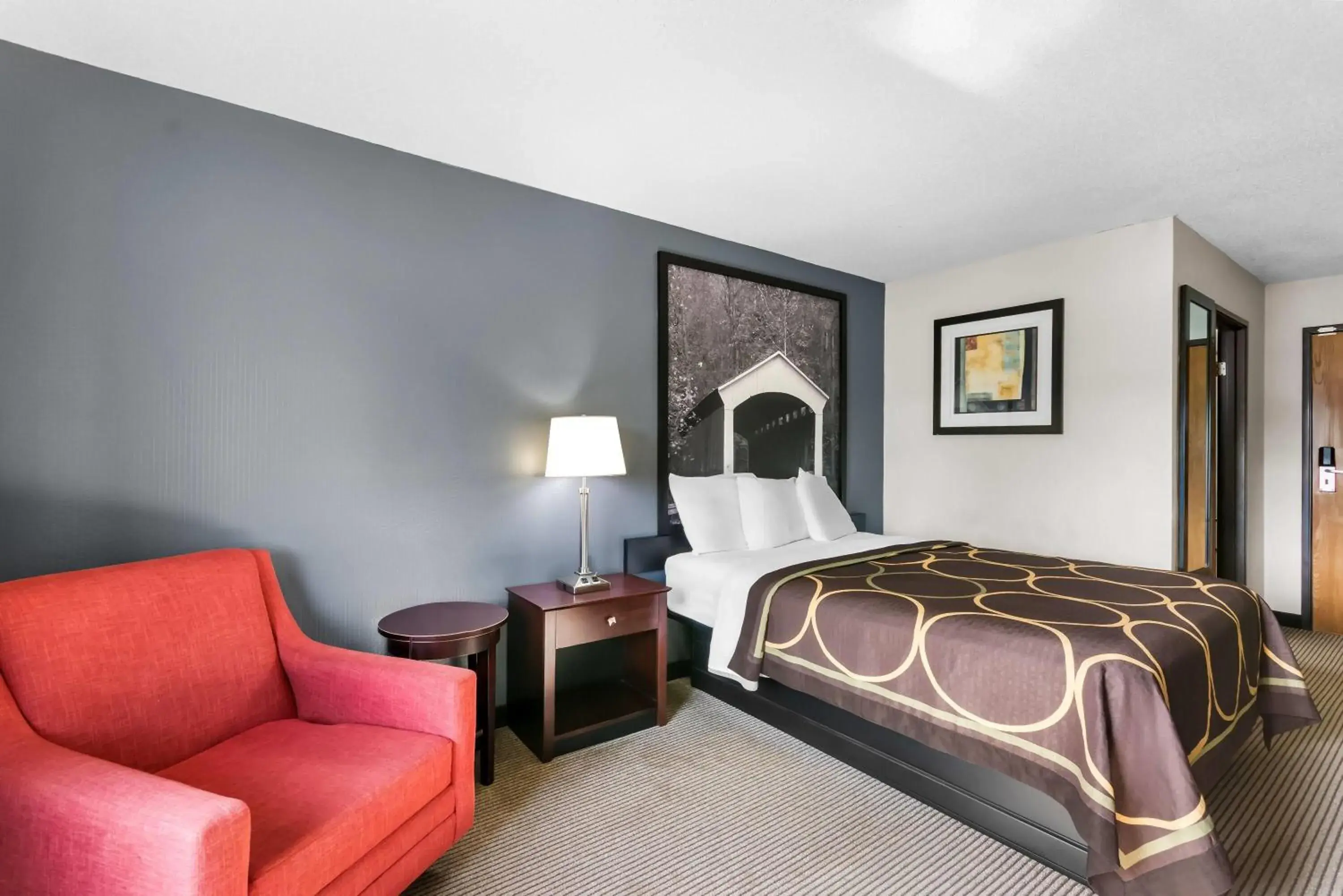 Bed in Super 8 by Wyndham Bloomington University Area Bed in Super 8 by Wyndham Bloomington University Area