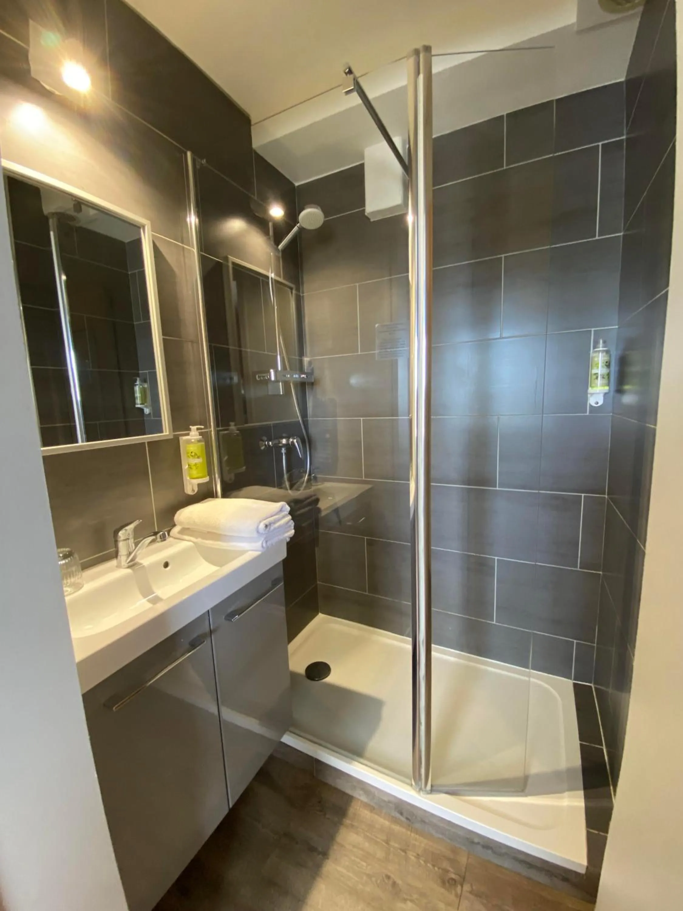 Shower in Hôtel Le Lichen De La Mer