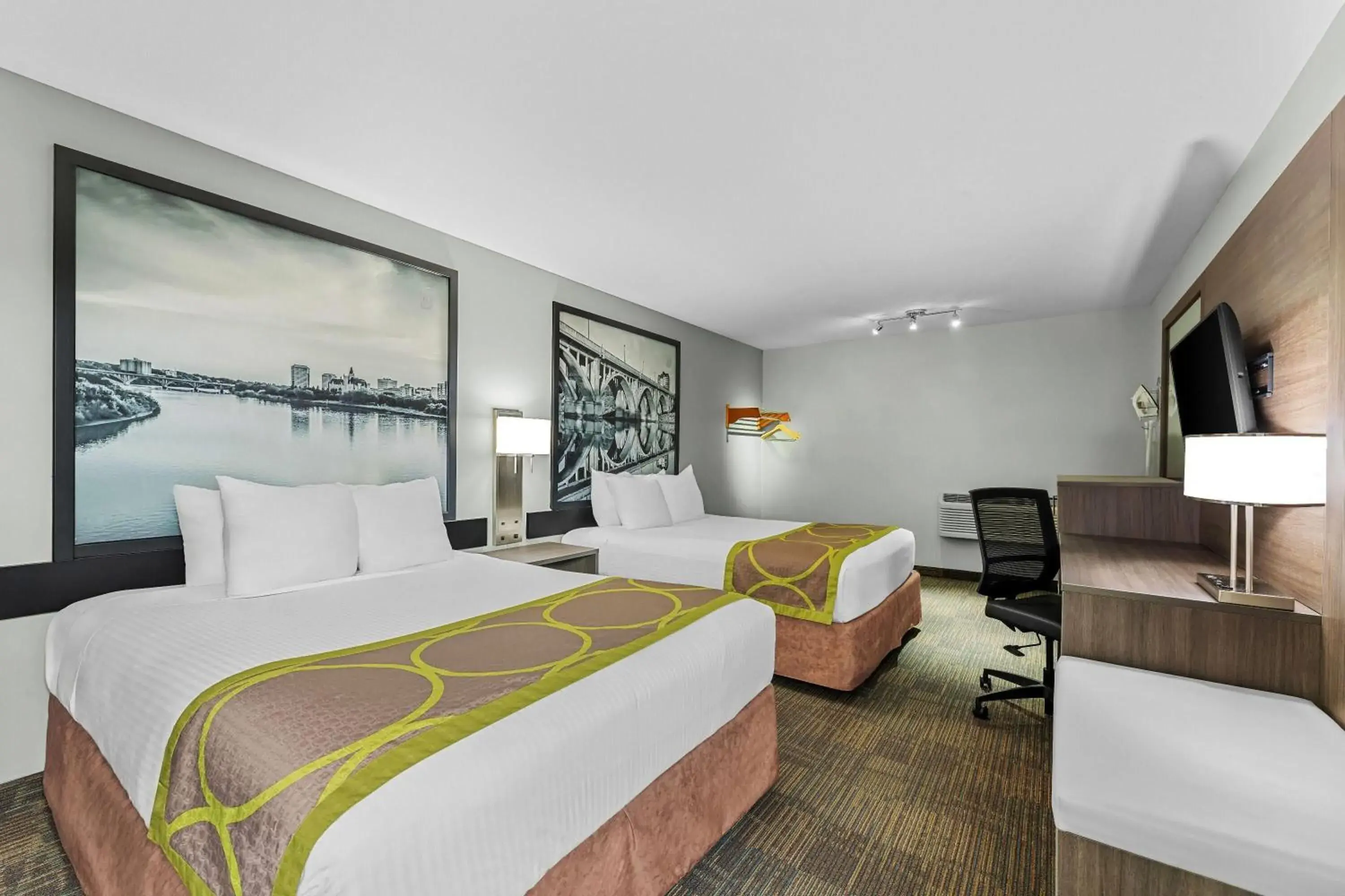 Queen Room with Two Queen Beds - Non-Smoking in Super 8 by Wyndham Saskatoon Near Saskatoon Airport Queen Room with Two Queen Beds - Non-Smoking in Super 8 by Wyndham Saskatoon Near Saskatoon Airport