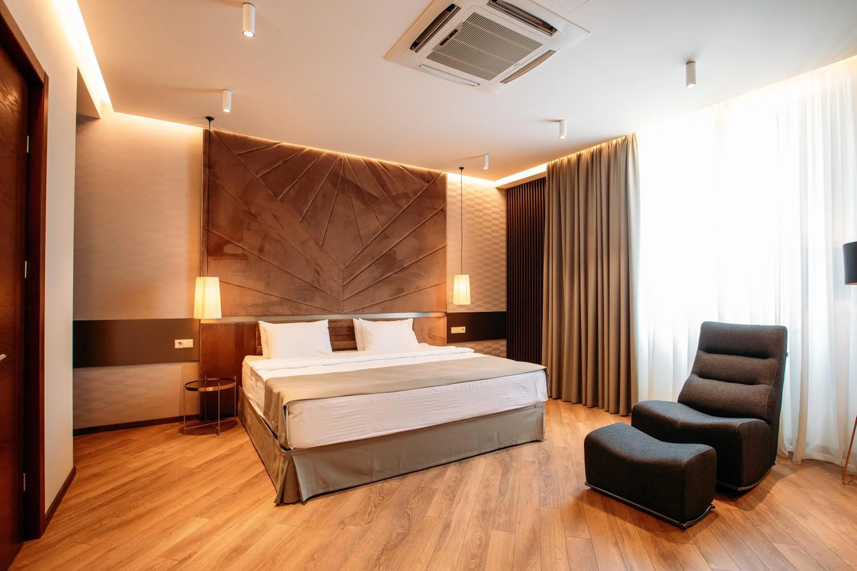 Bed in Hotel Tbilisi Tower