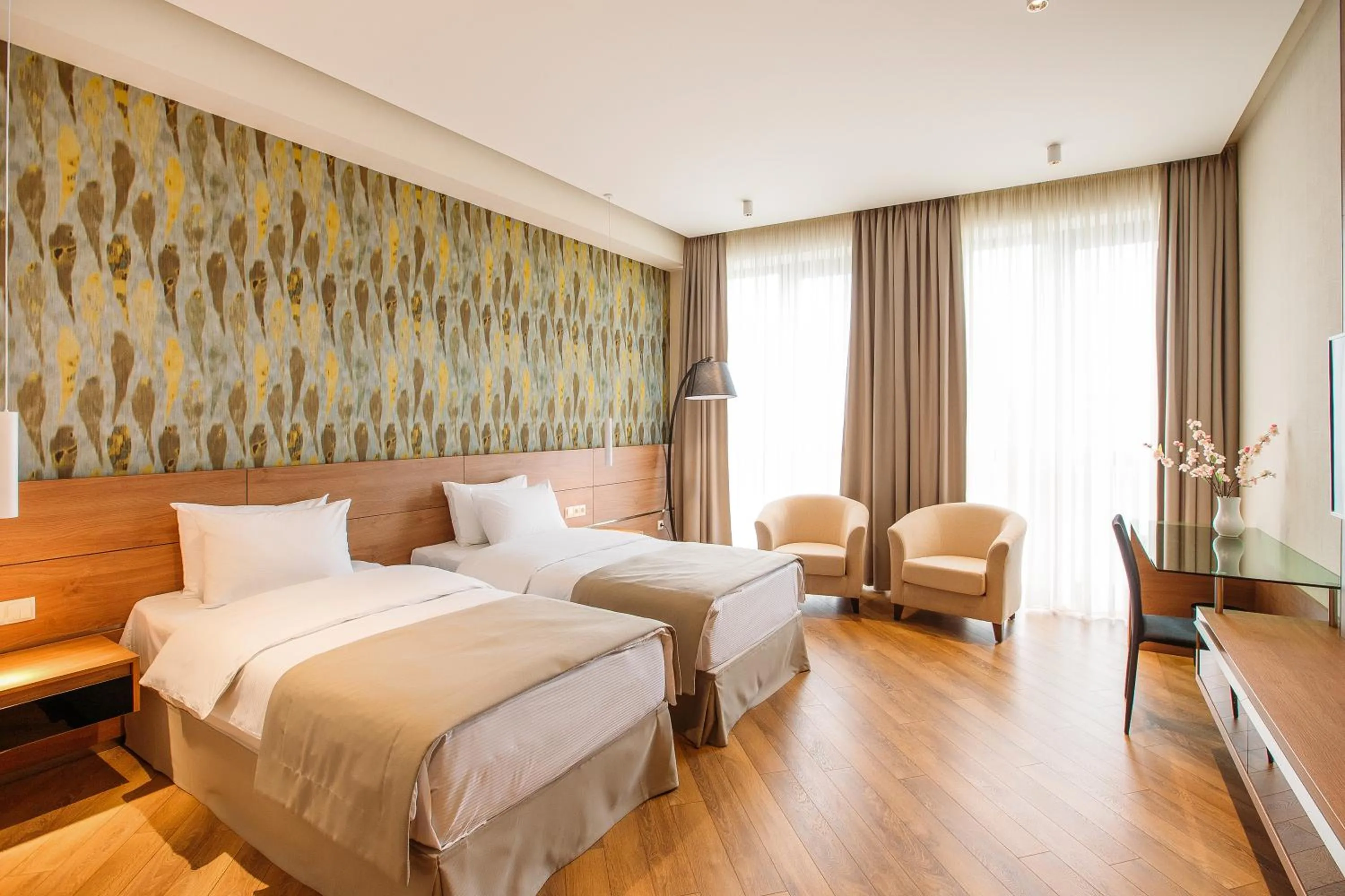 Bed in Hotel Tbilisi Tower