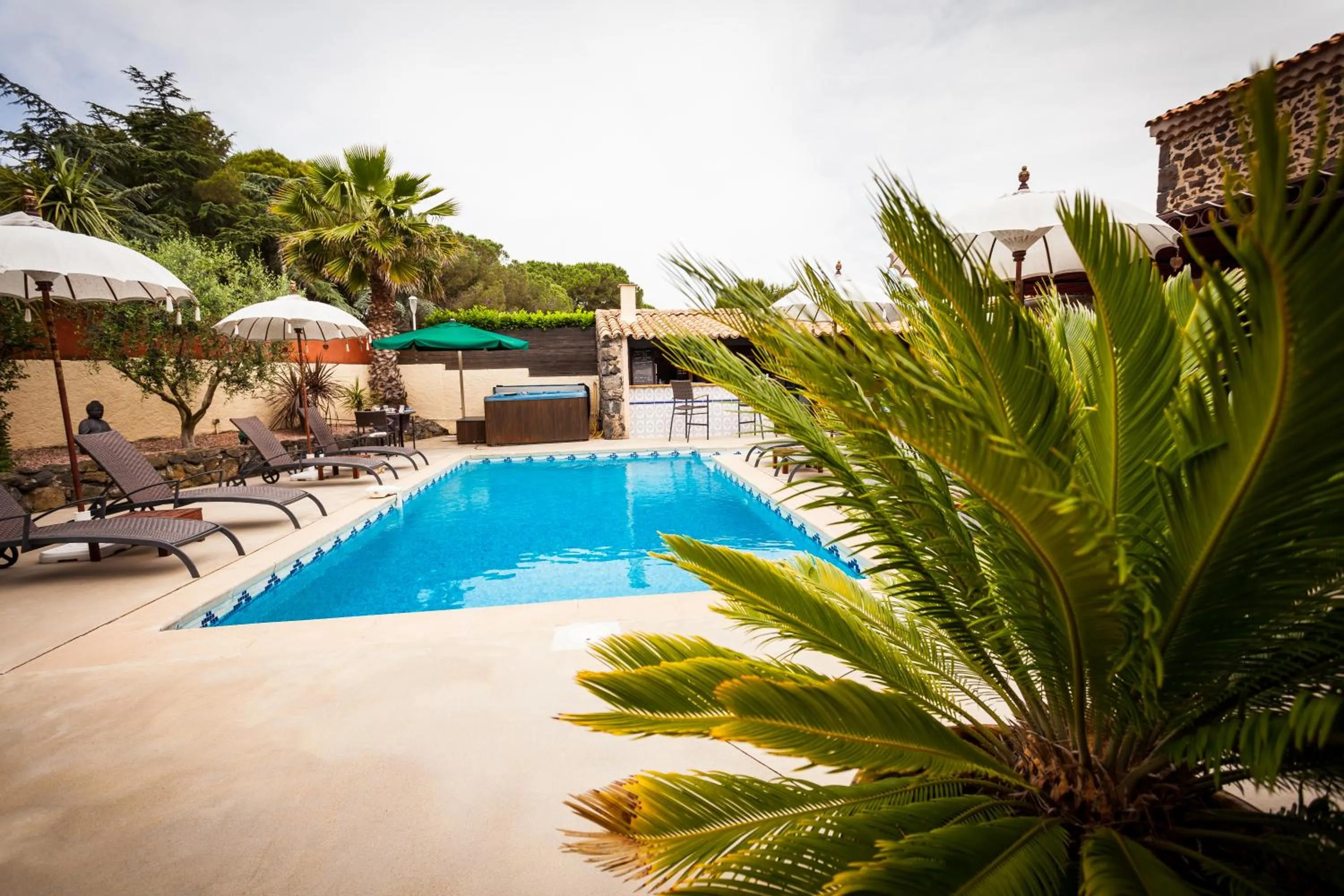 Pool view in La Bergerie Du Cap