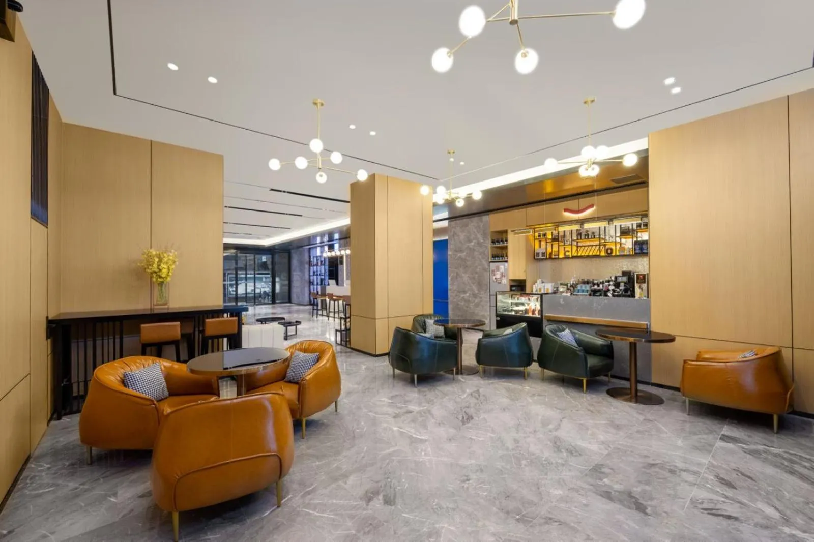 Seating area in Echarm Hotel Chengdu Chunxi Road IFS Center