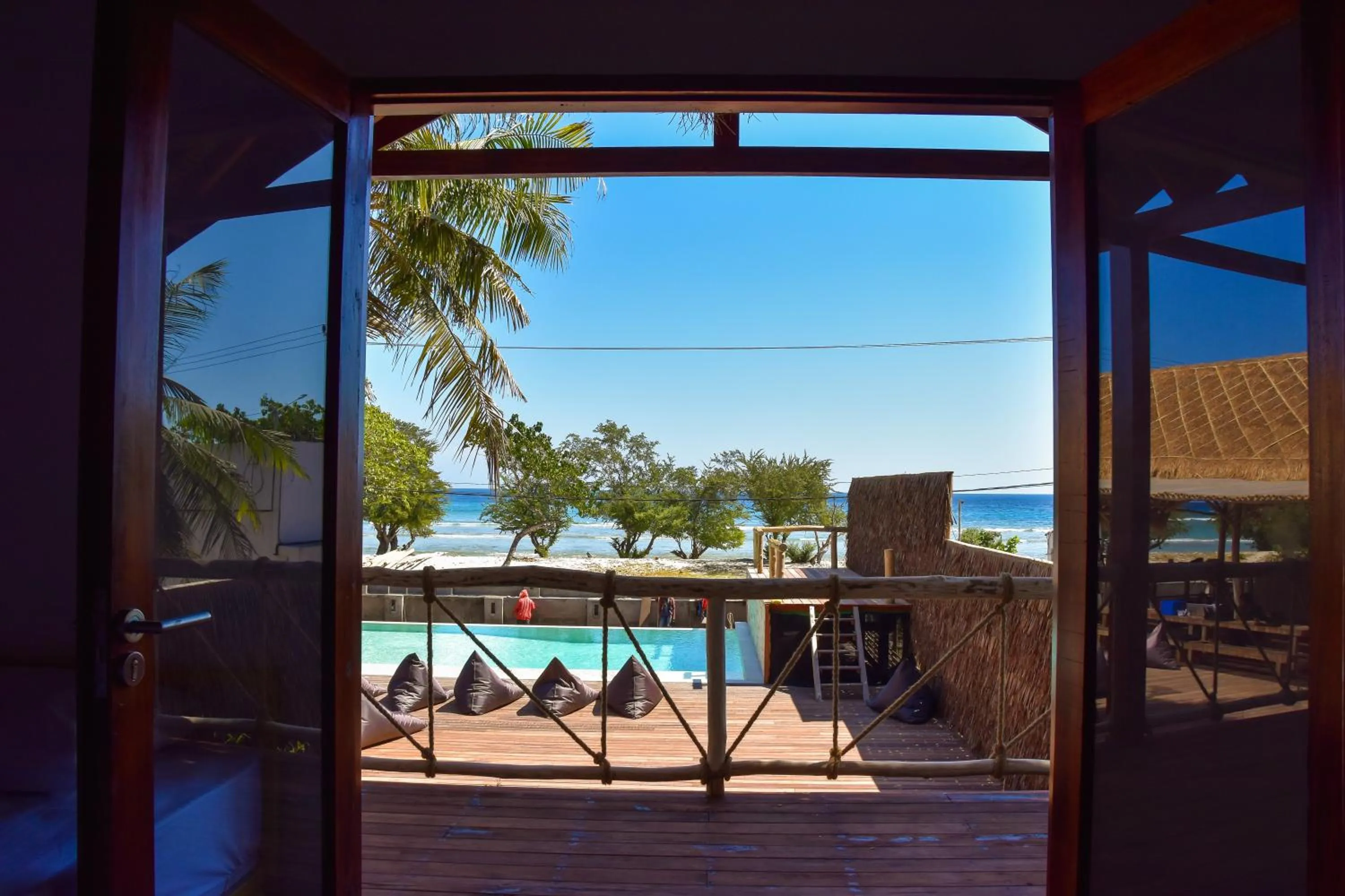 Pool view in Mad Monkey Gili Trawangan