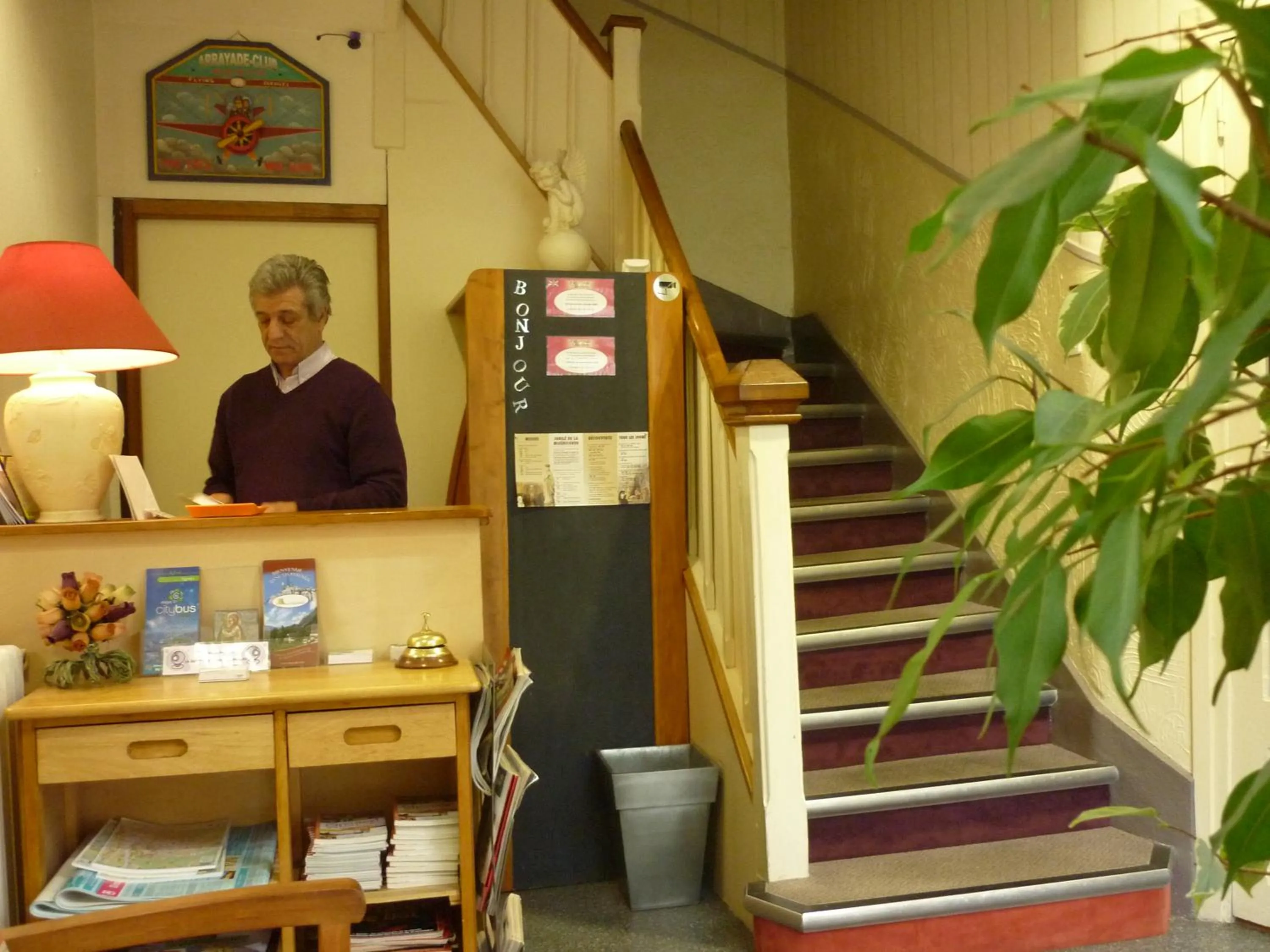Lobby or reception in Hôtel du Centre