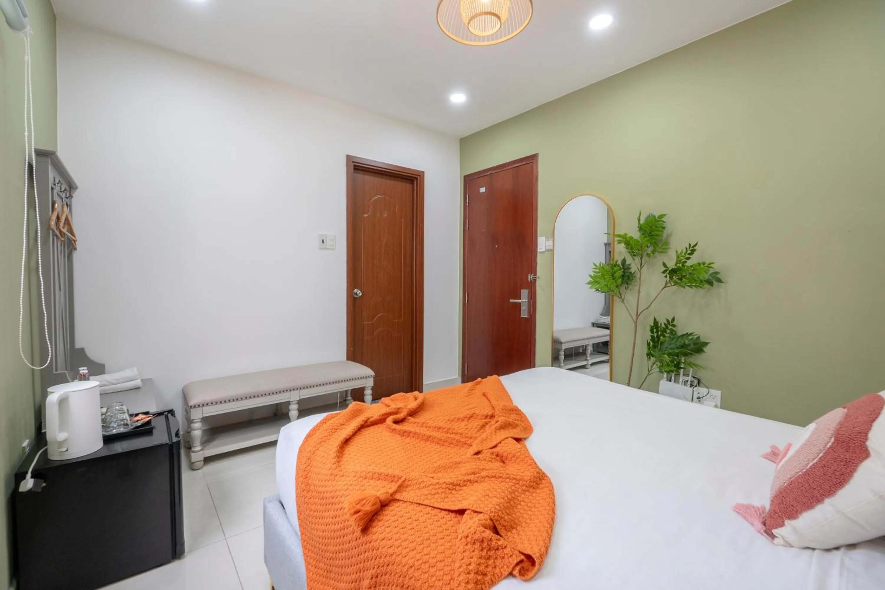 Bed in SAZI AMILA Nguyen Hue HOTEL - Free Banh Mi