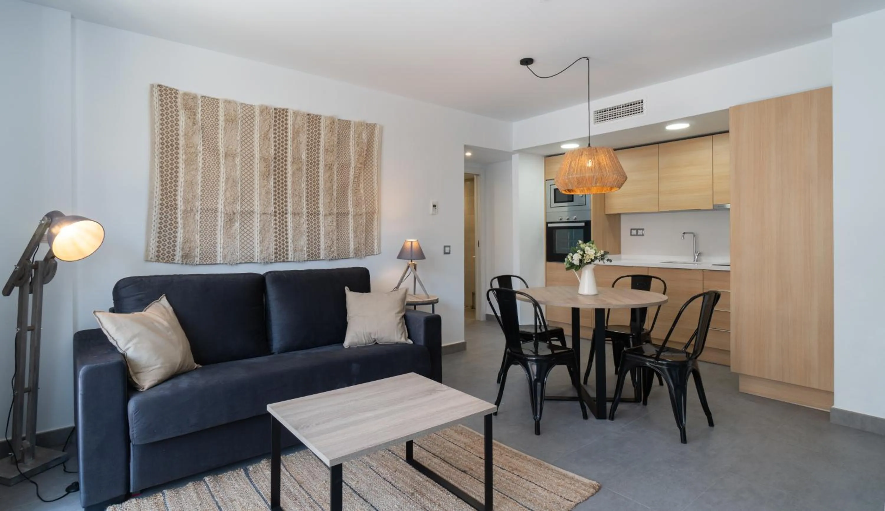 Kitchen or kitchenette in Sur Suites La Dorada, centricos soleados a pocos metros de la Playa y con Parking Opcional