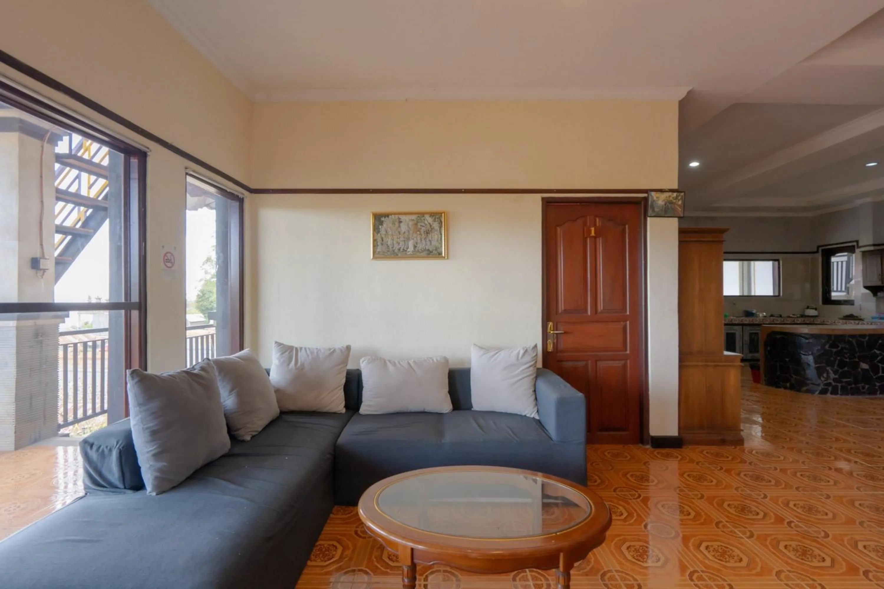 Seating area in Mountain View House Kintamani