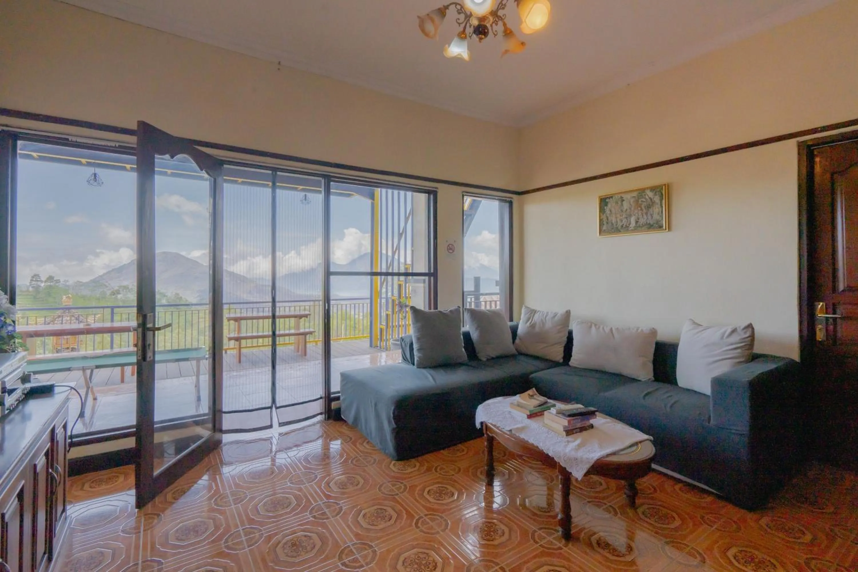 Seating area in Mountain View House Kintamani