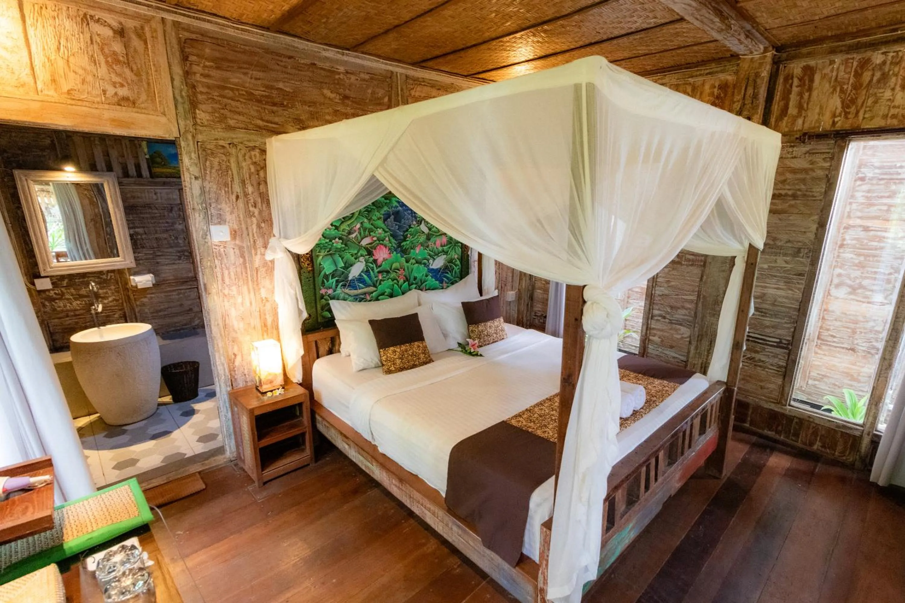 Bed in Royal JJ Ubud Resort & Spa