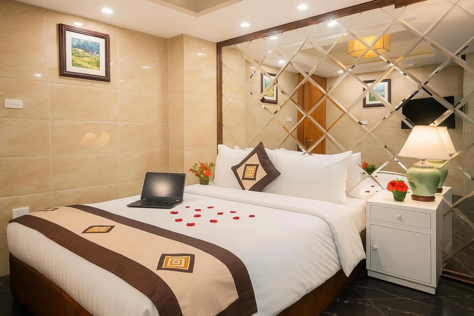 Bed in Hanoi Sena Hotel & Travel