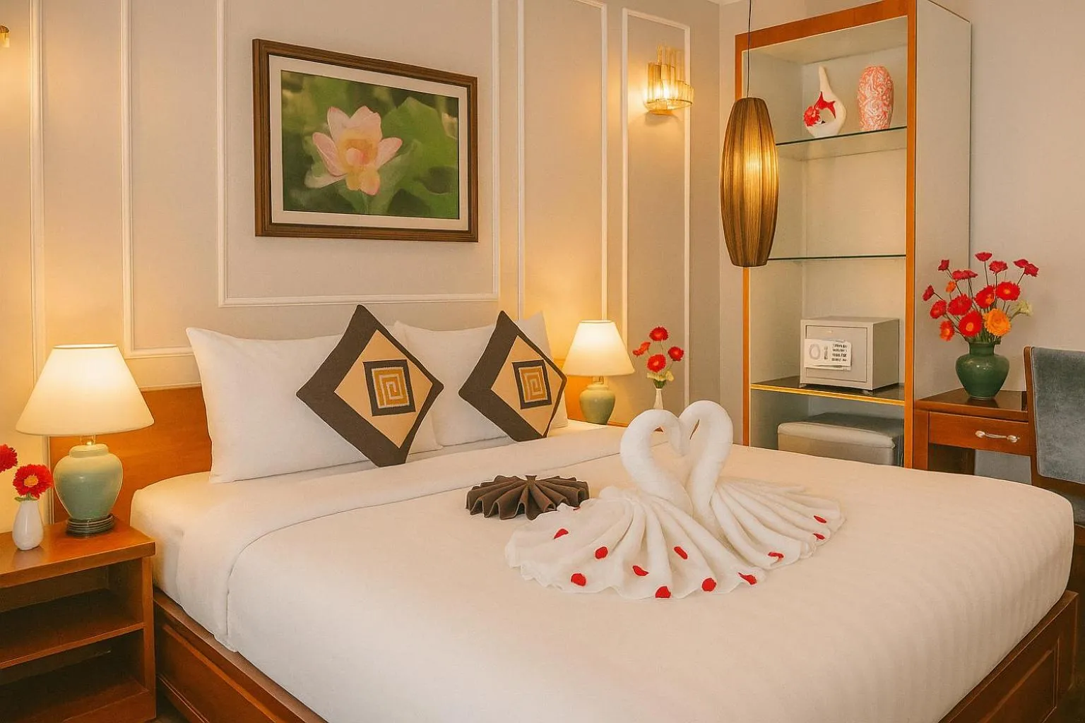 Bed in Hanoi Sena Hotel & Travel