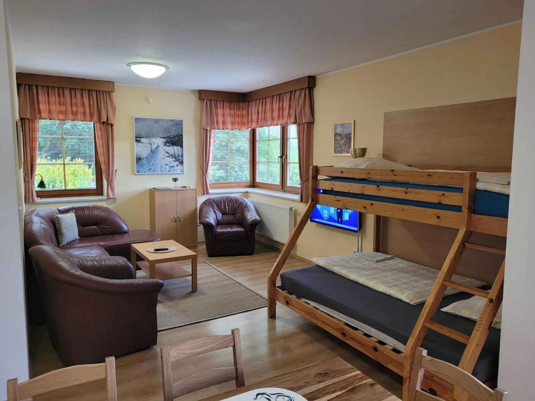 Bed in PENSION KUBU Apartment 3 samostatný byt s kuchyní
