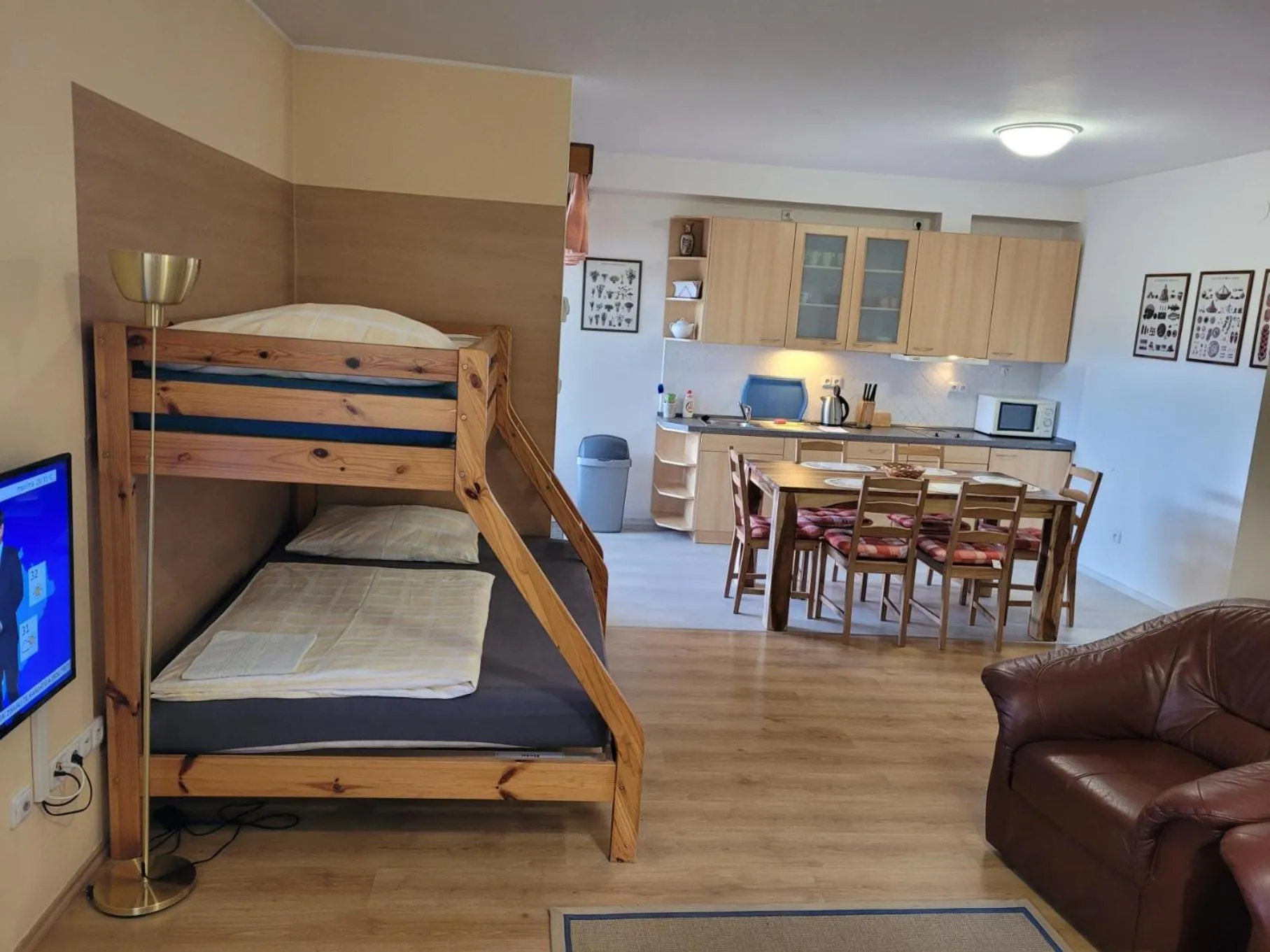 Bed in PENSION KUBU Apartment 3 samostatný byt s kuchyní