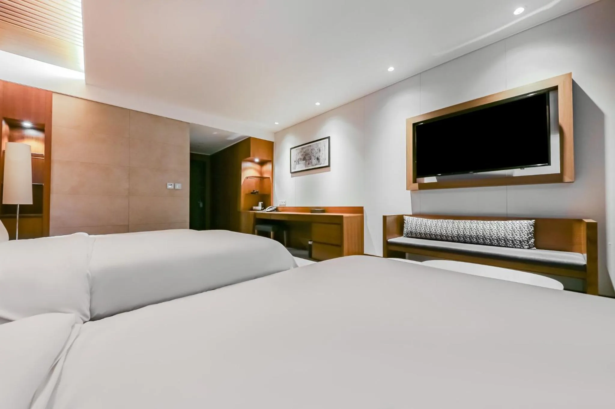 Property building, Bed in Sejong City Osong Hotel