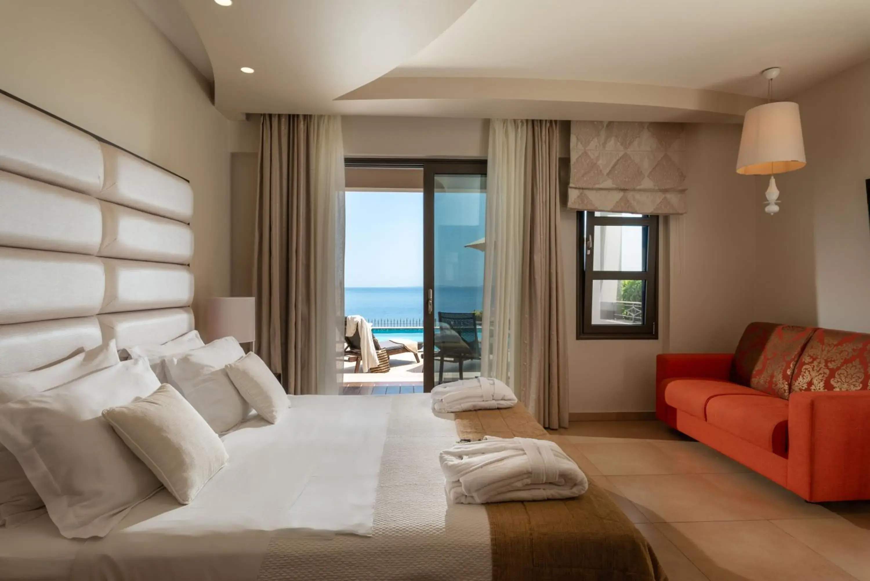 Bedroom, Bed in Sivota Diamond Spa Resort Bedroom, Bed in Sivota Diamond Spa Resort