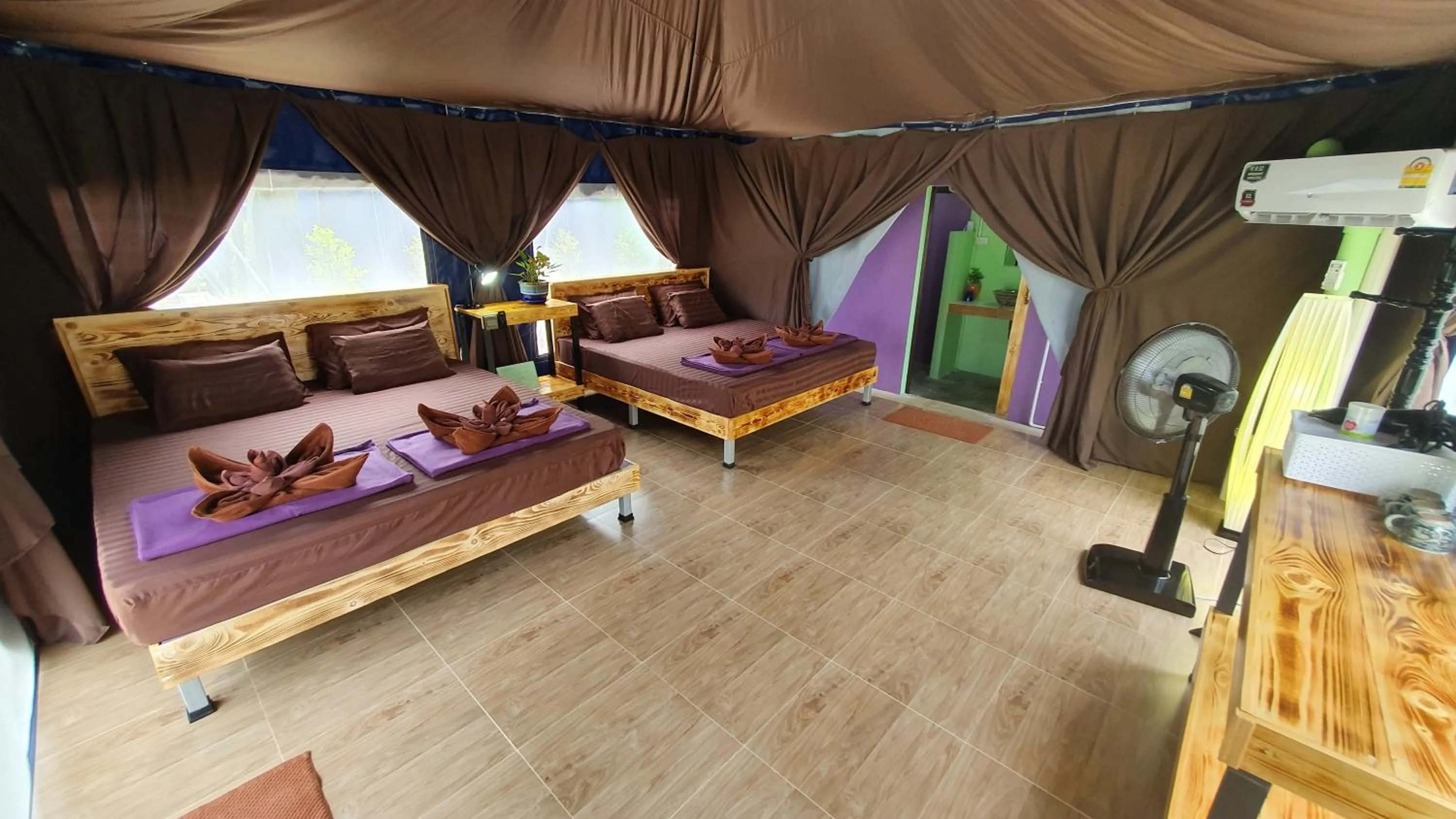 Bed in Moonshine Resort Chumphon