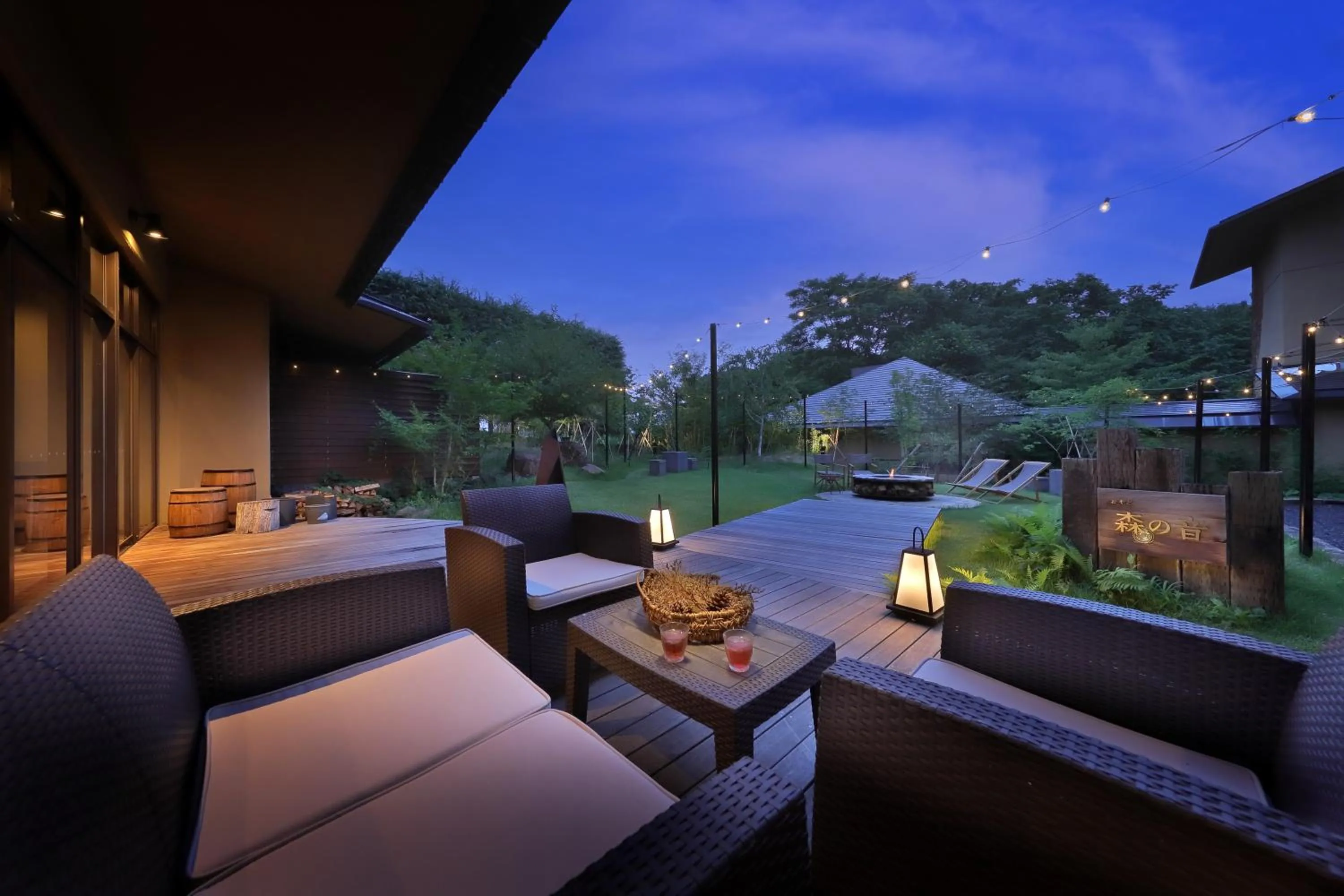 Garden view in Oyado Morinone