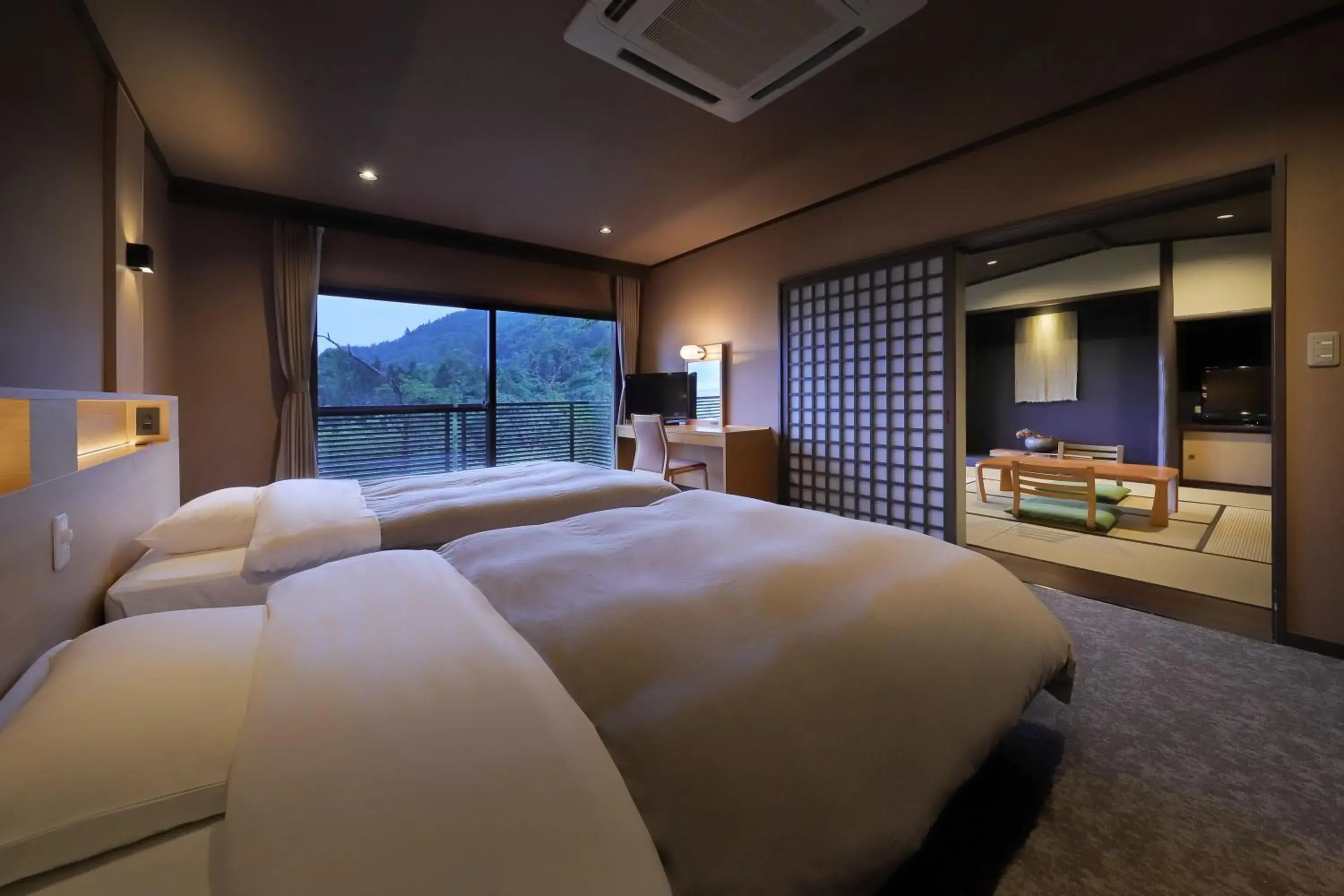 Japanese-Style Room (8 + 6 Tatami) with Private Bathroom- Non-Smoking in Oyado Morinone Japanese-Style Room (8 + 6 Tatami) with Private Bathroom- Non-Smoking in Oyado Morinone