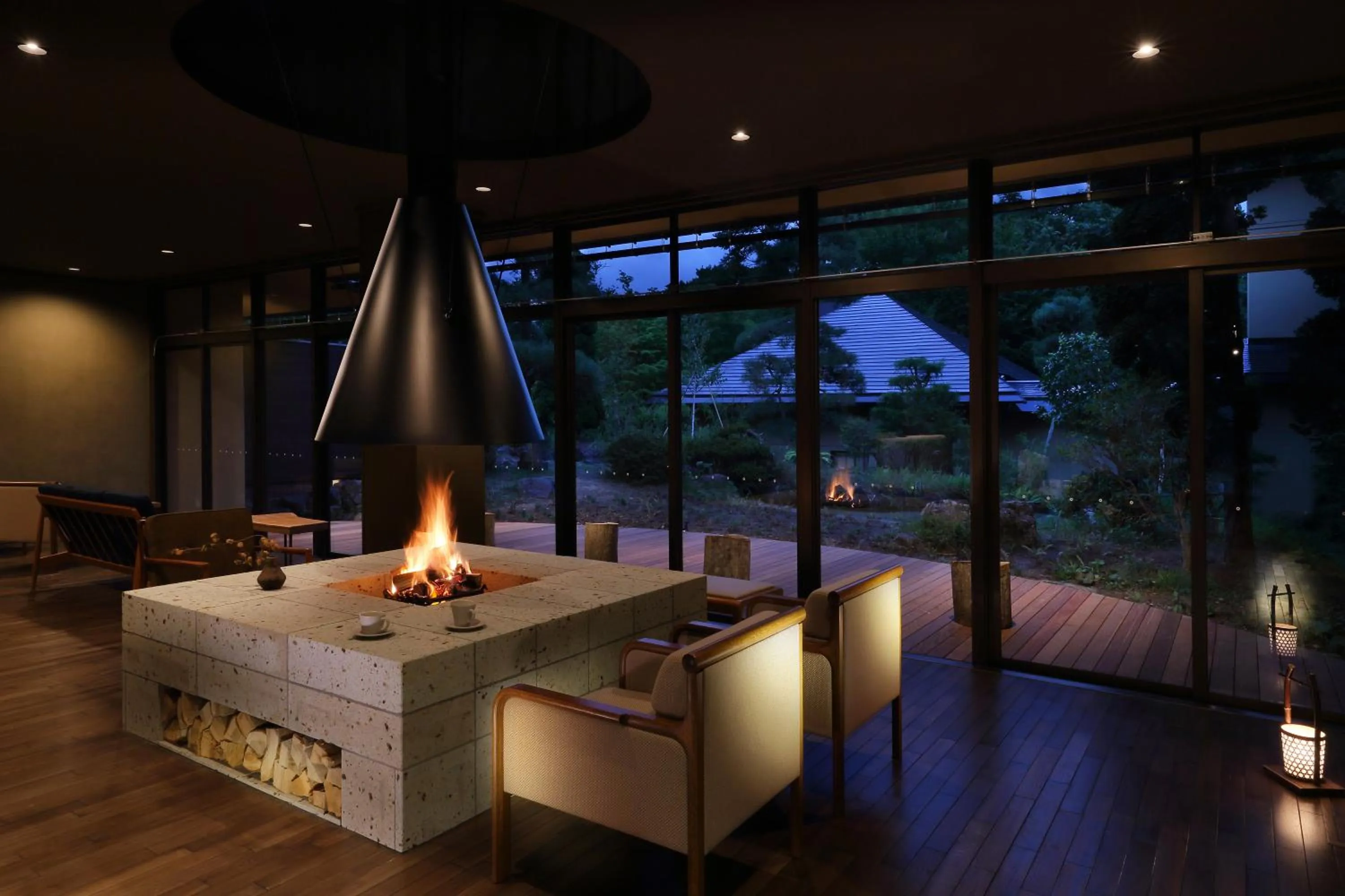 Seating area in Oyado Morinone