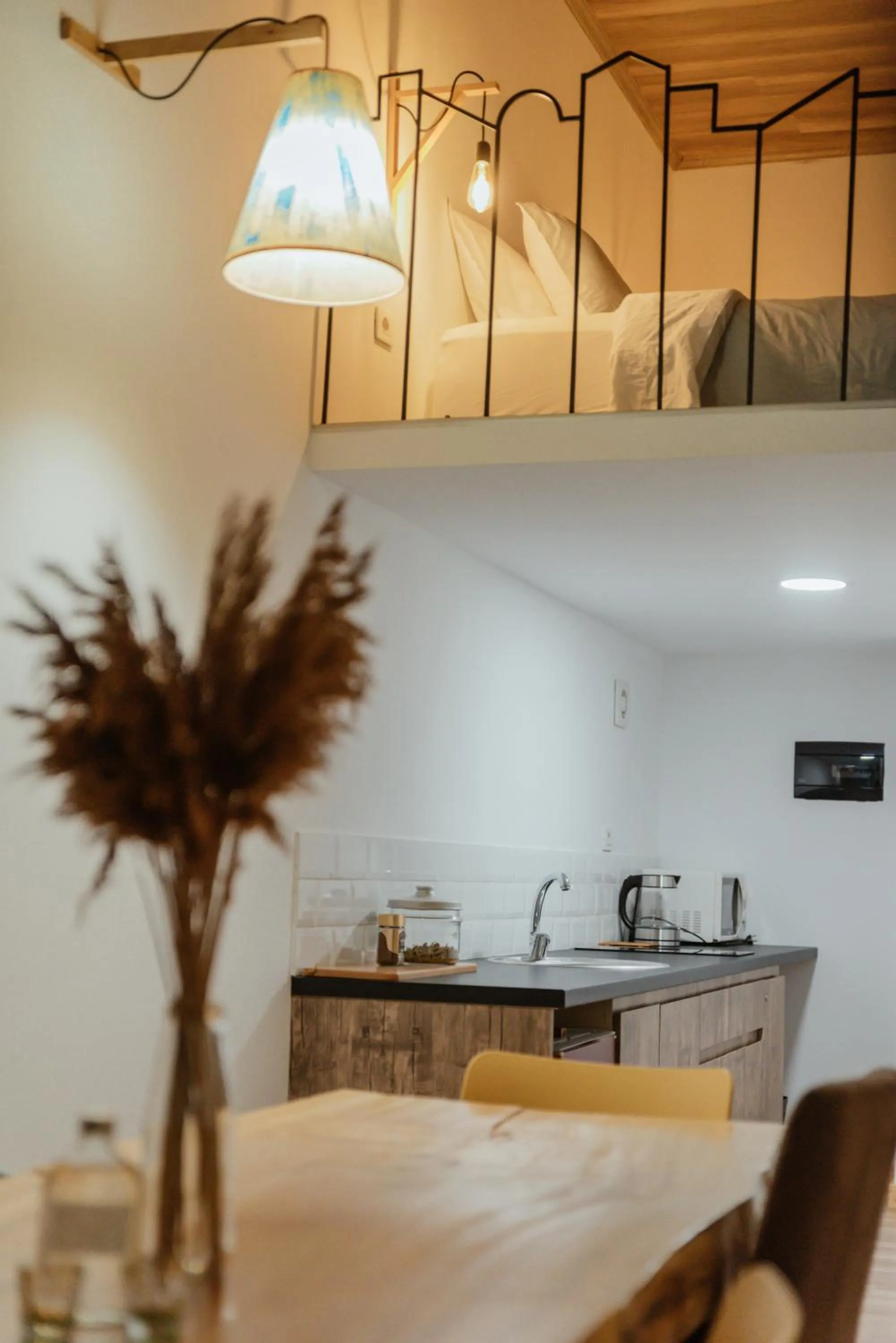 Kitchen or kitchenette in Sun&Moon Ohridlake Apartments