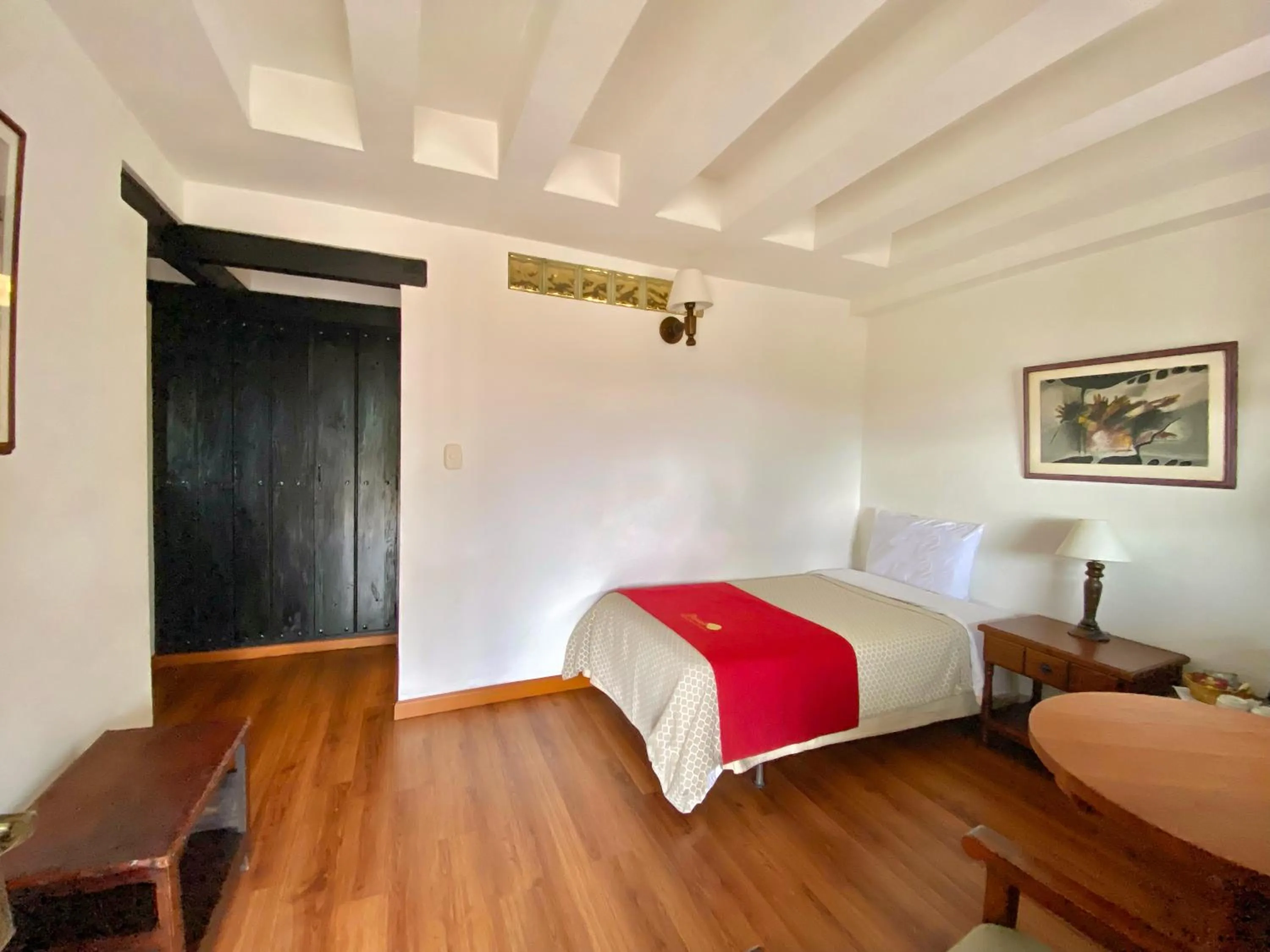 View (from property/room), Bed in Hospederia Centro de Convenciones Duruelo