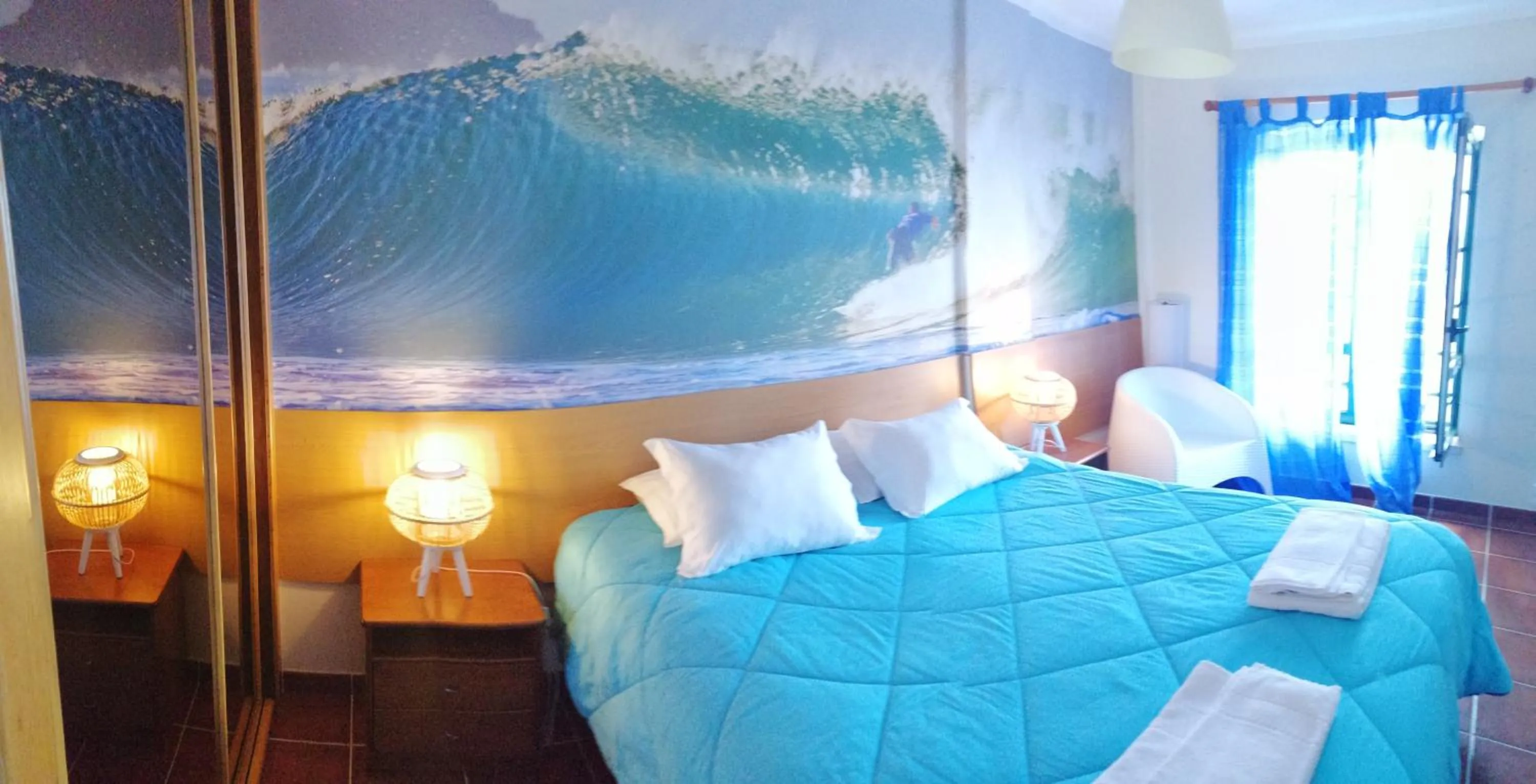 Bedroom, Bed in Supertubos Beach Hostel