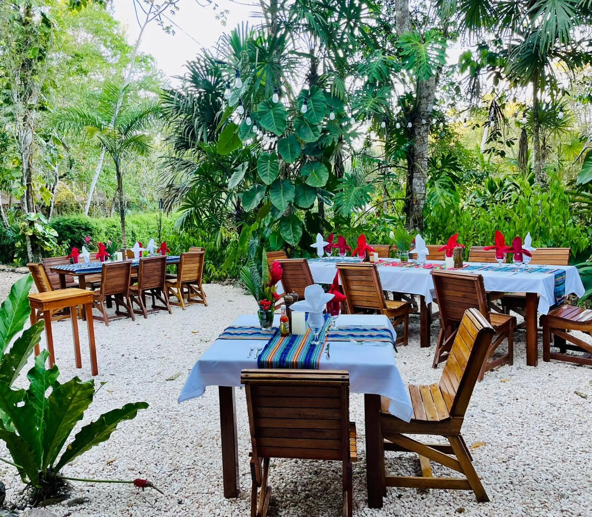 Dining area in Mariposa Jungle Lodge