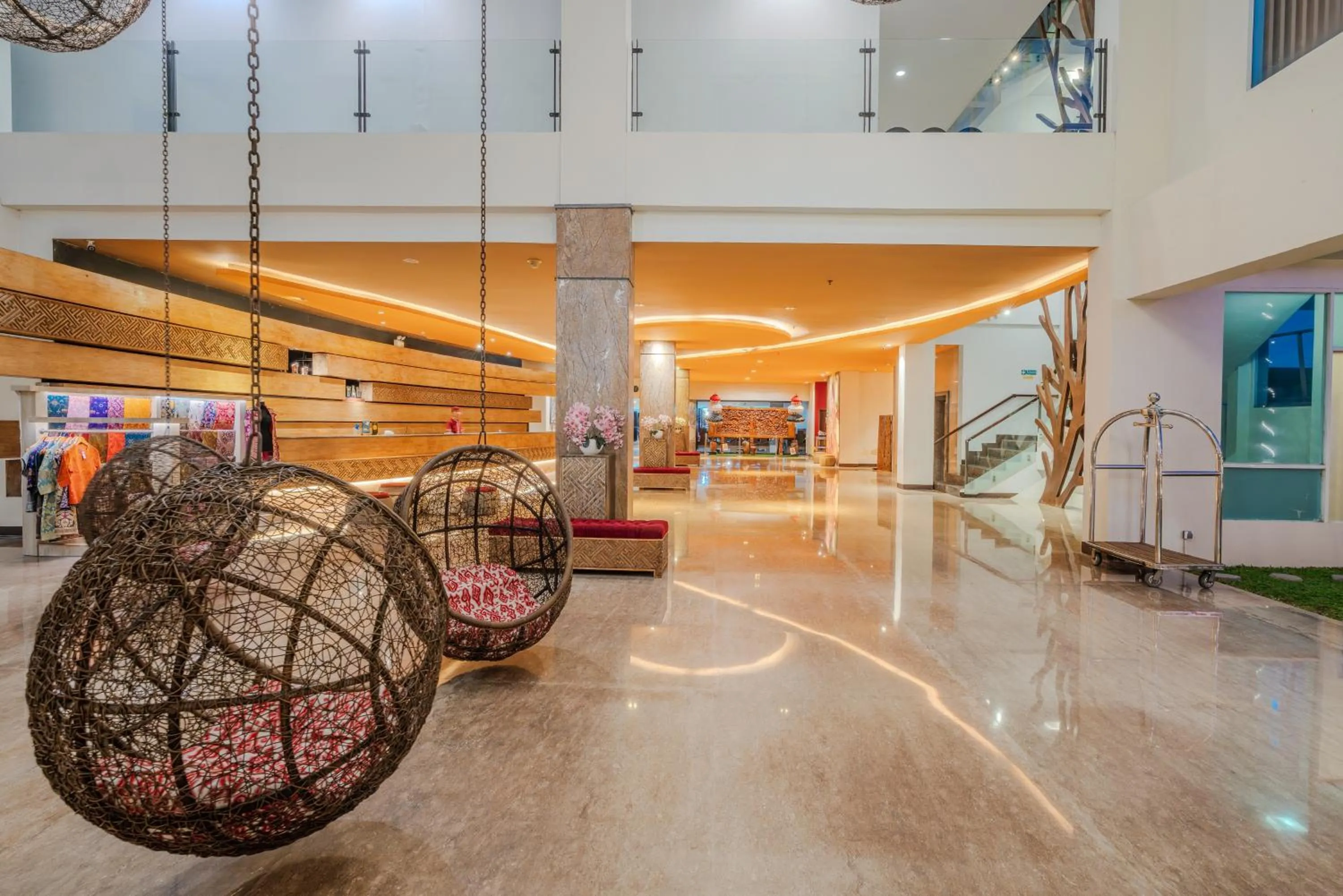 Lobby or reception in b Hotel Bali & Spa