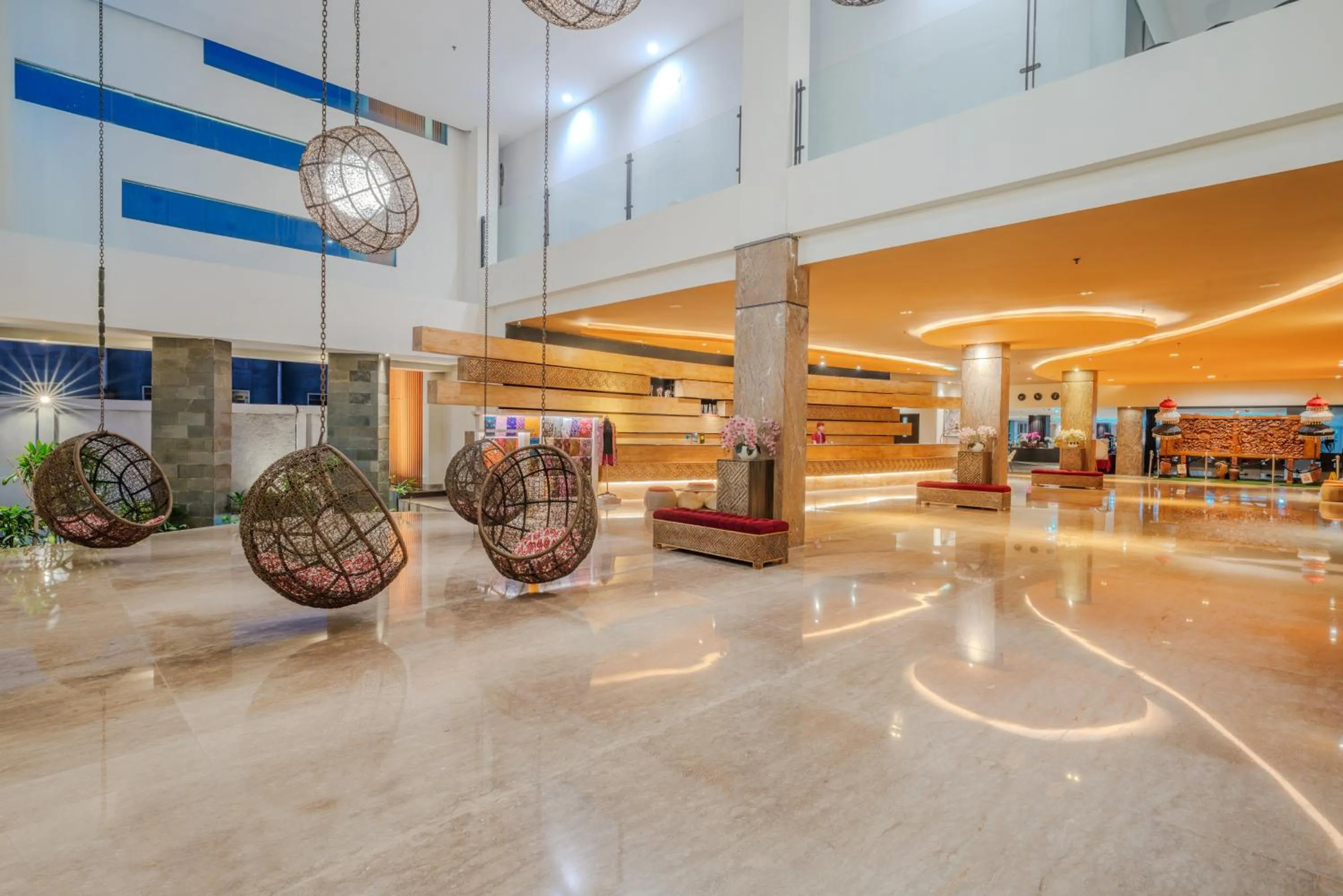 Lobby or reception in b Hotel Bali & Spa