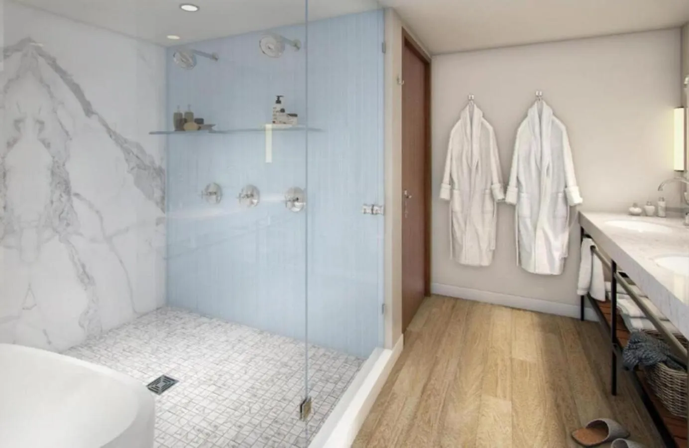 Shower in Delamar Traverse City