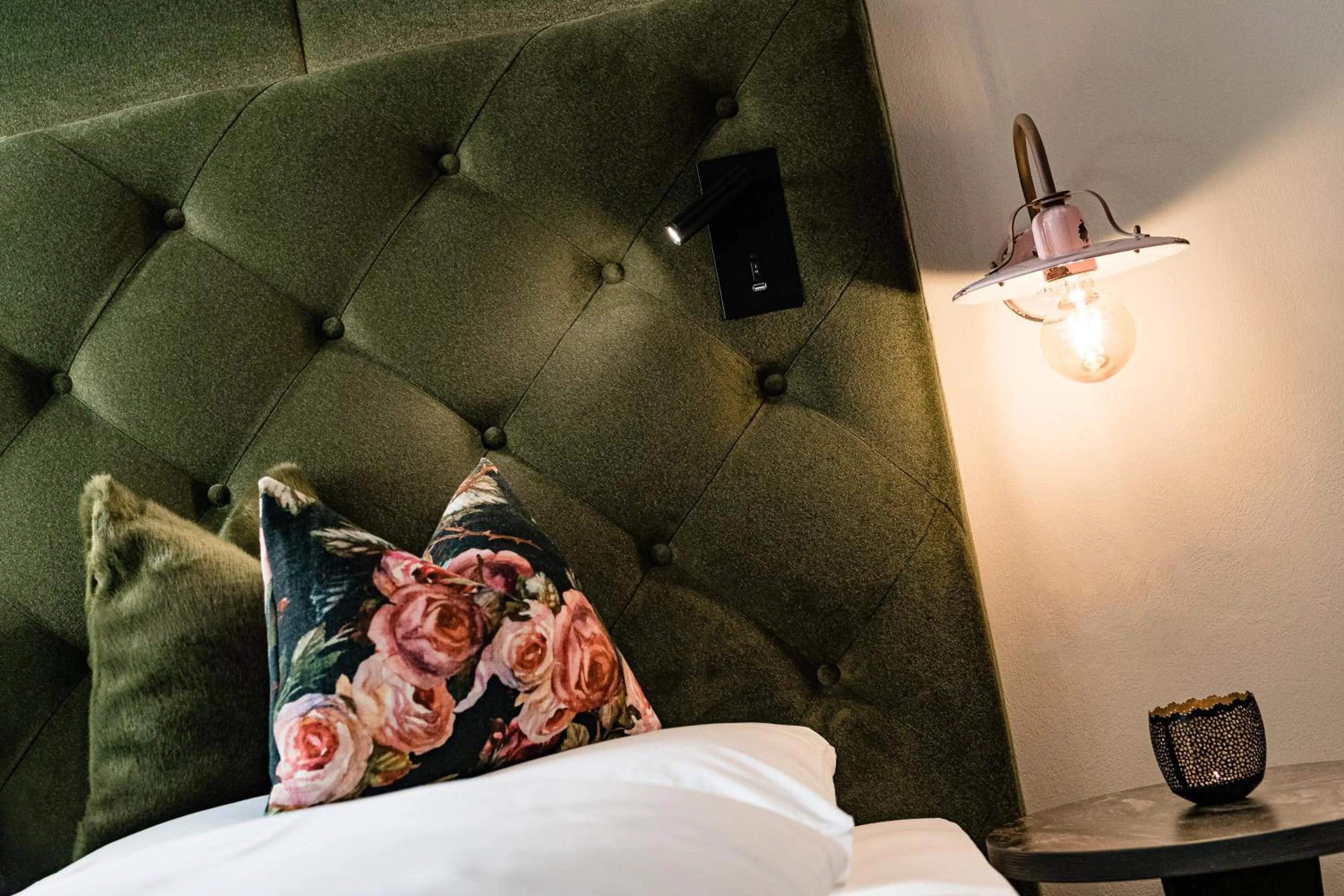 Decorative detail, Bed in Hotel Schlosswirt